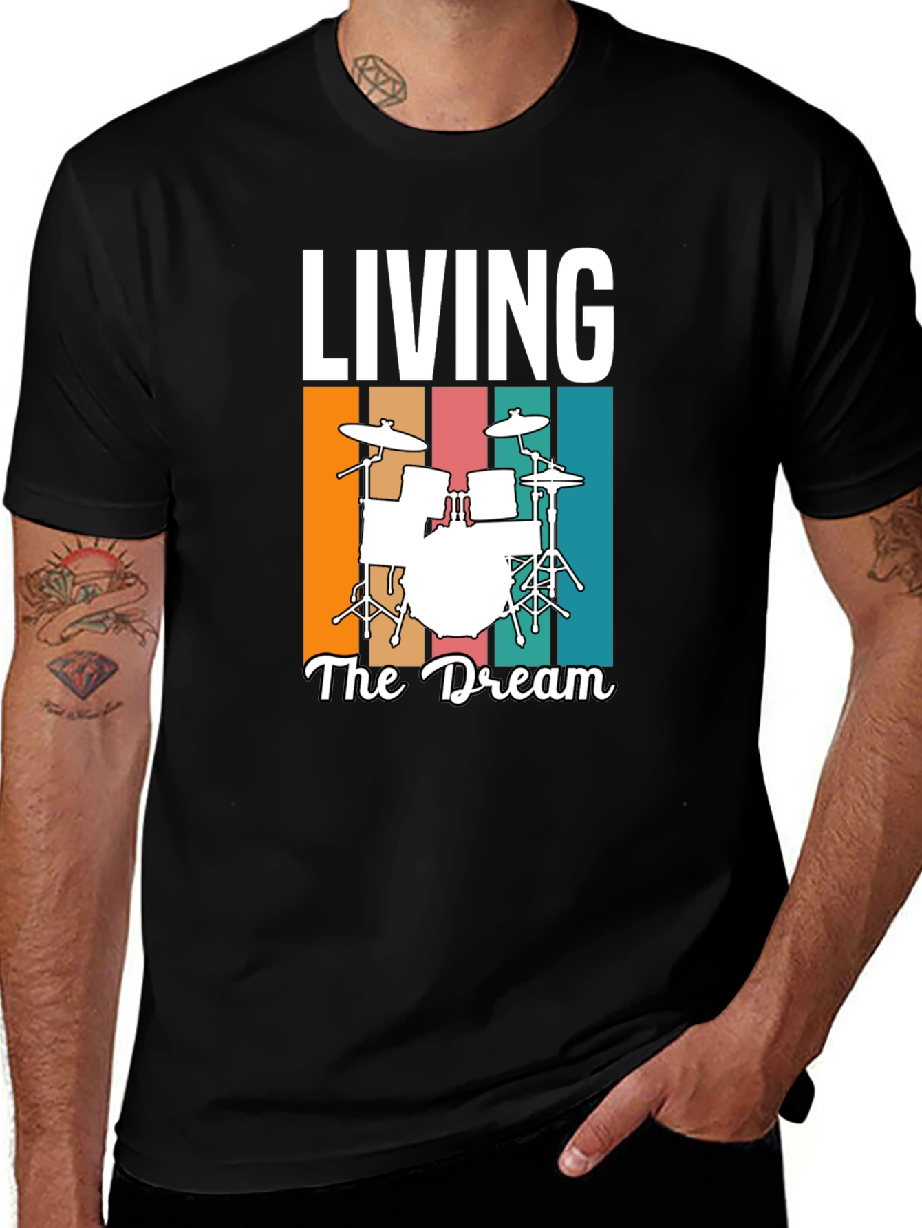 Living the Dream Drum Set T-Shirt