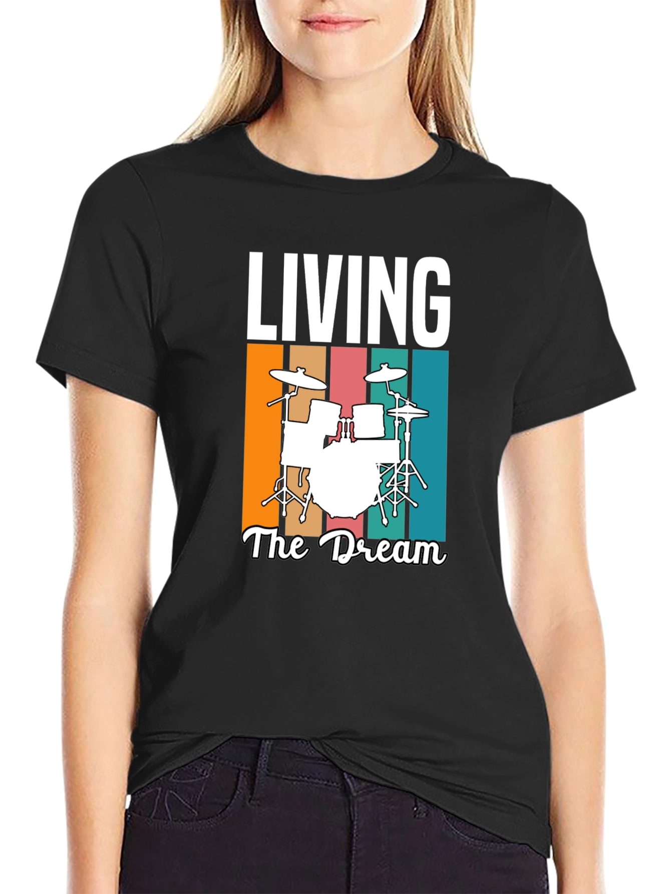 Living the Dream Drum Set T-Shirt