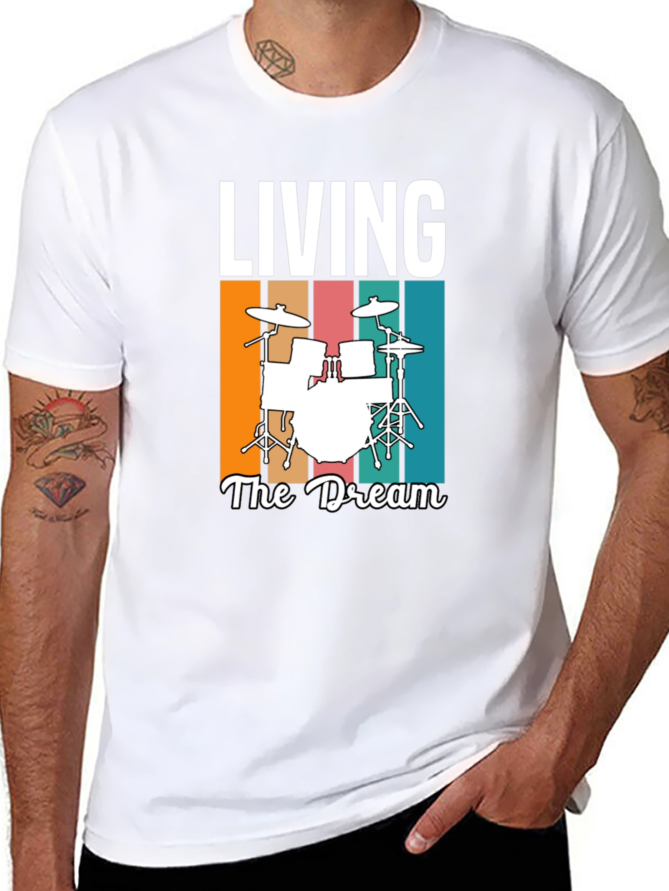 Living the Dream Drum Set T-Shirt
