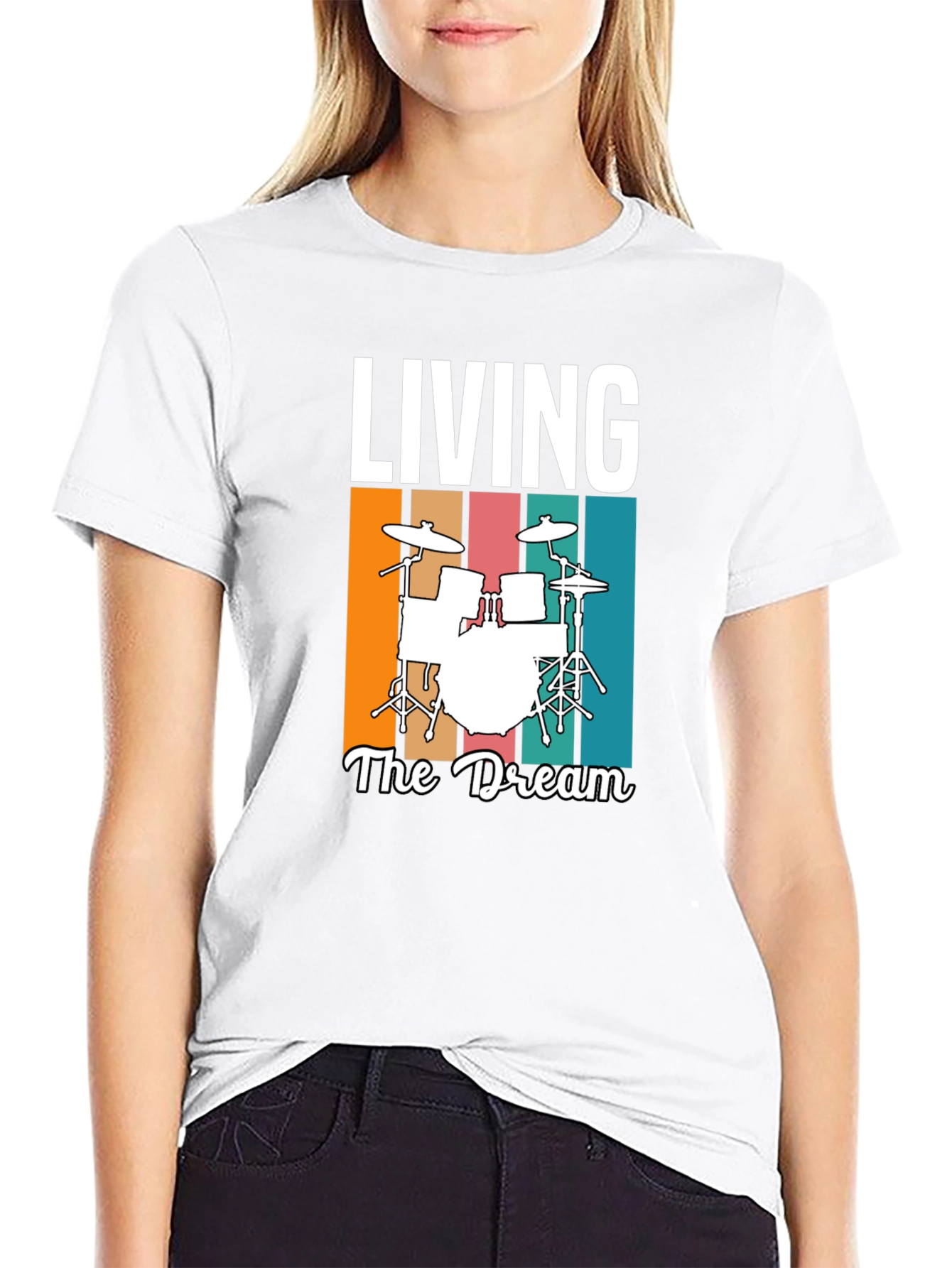 Living the Dream Drum Set T-Shirt