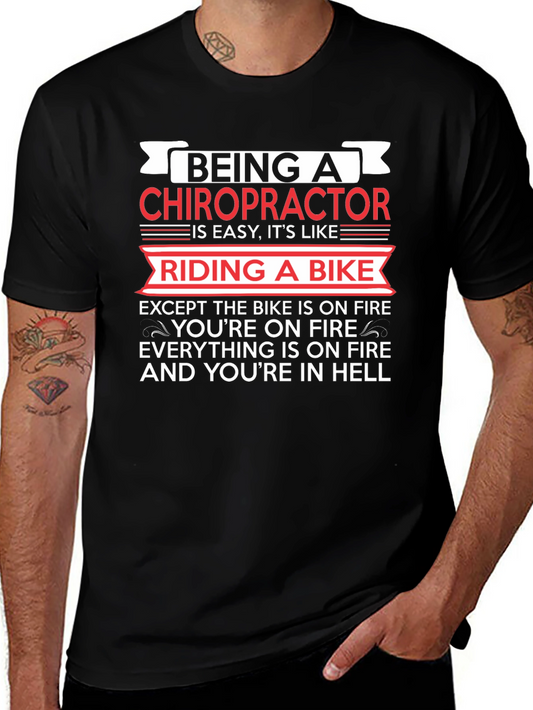 Chiropractor Riding A Bike Funny T-Shirt