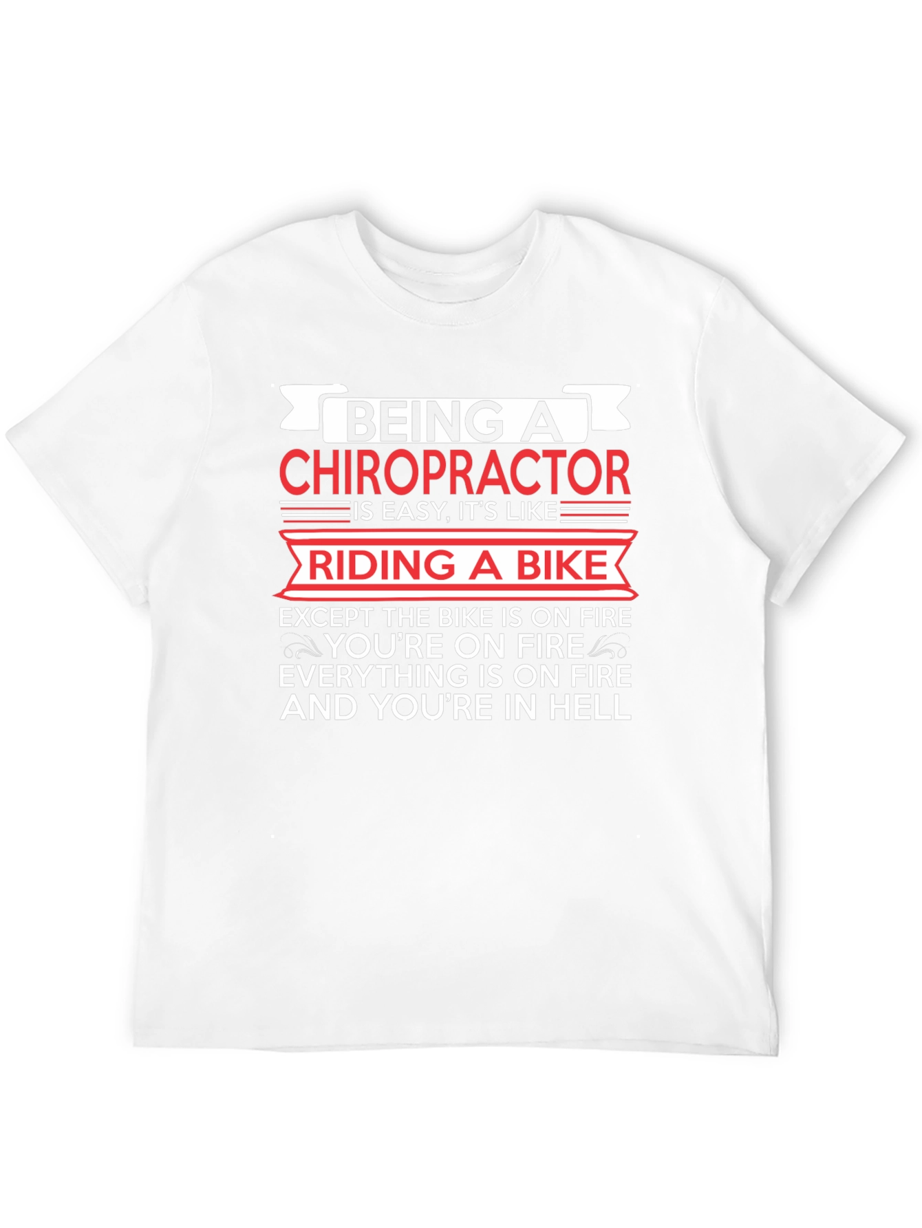 Chiropractor Riding A Bike Funny T-Shirt