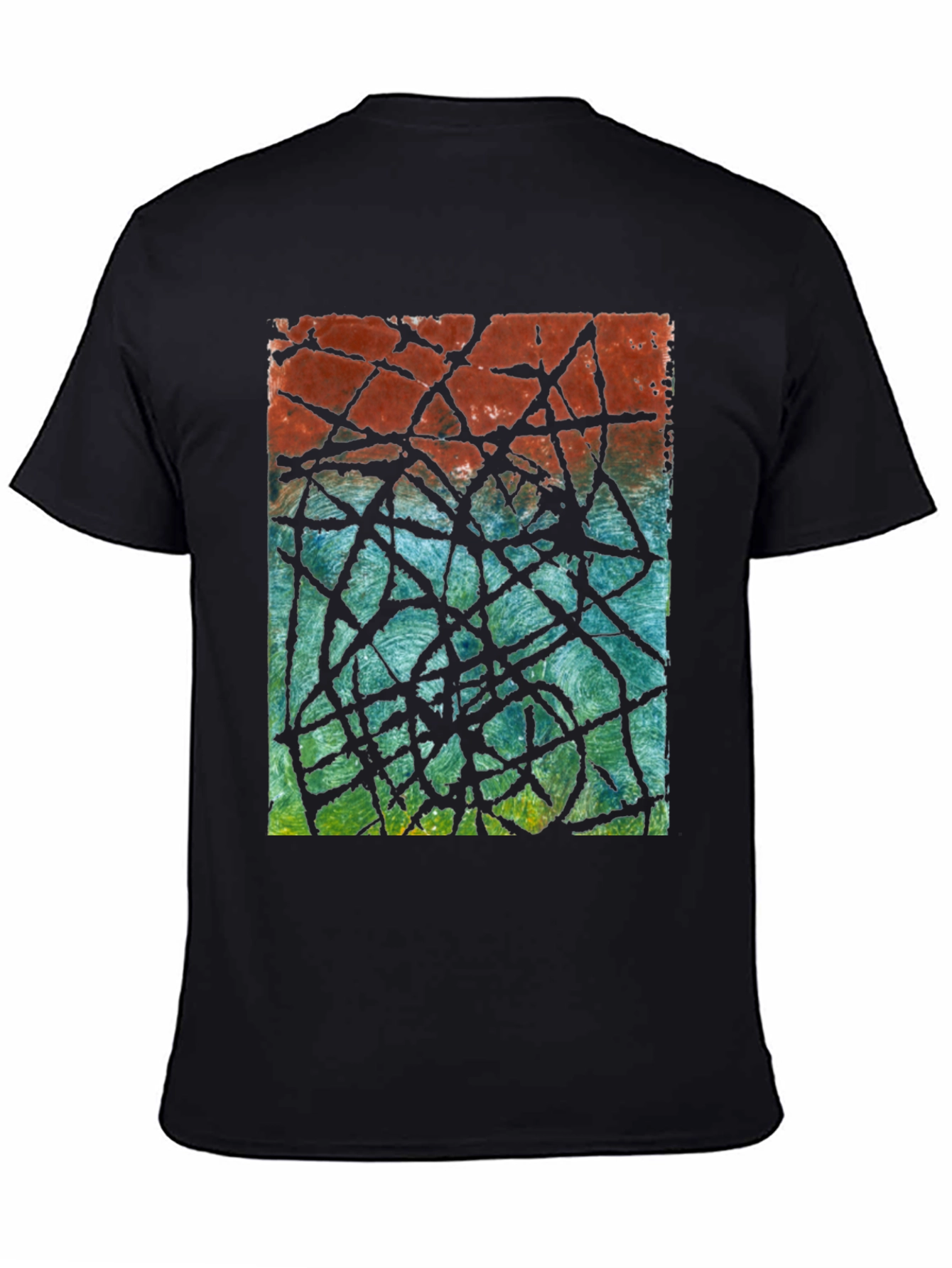 Abstract Line Art Graphic Tee - Modern Casual Style