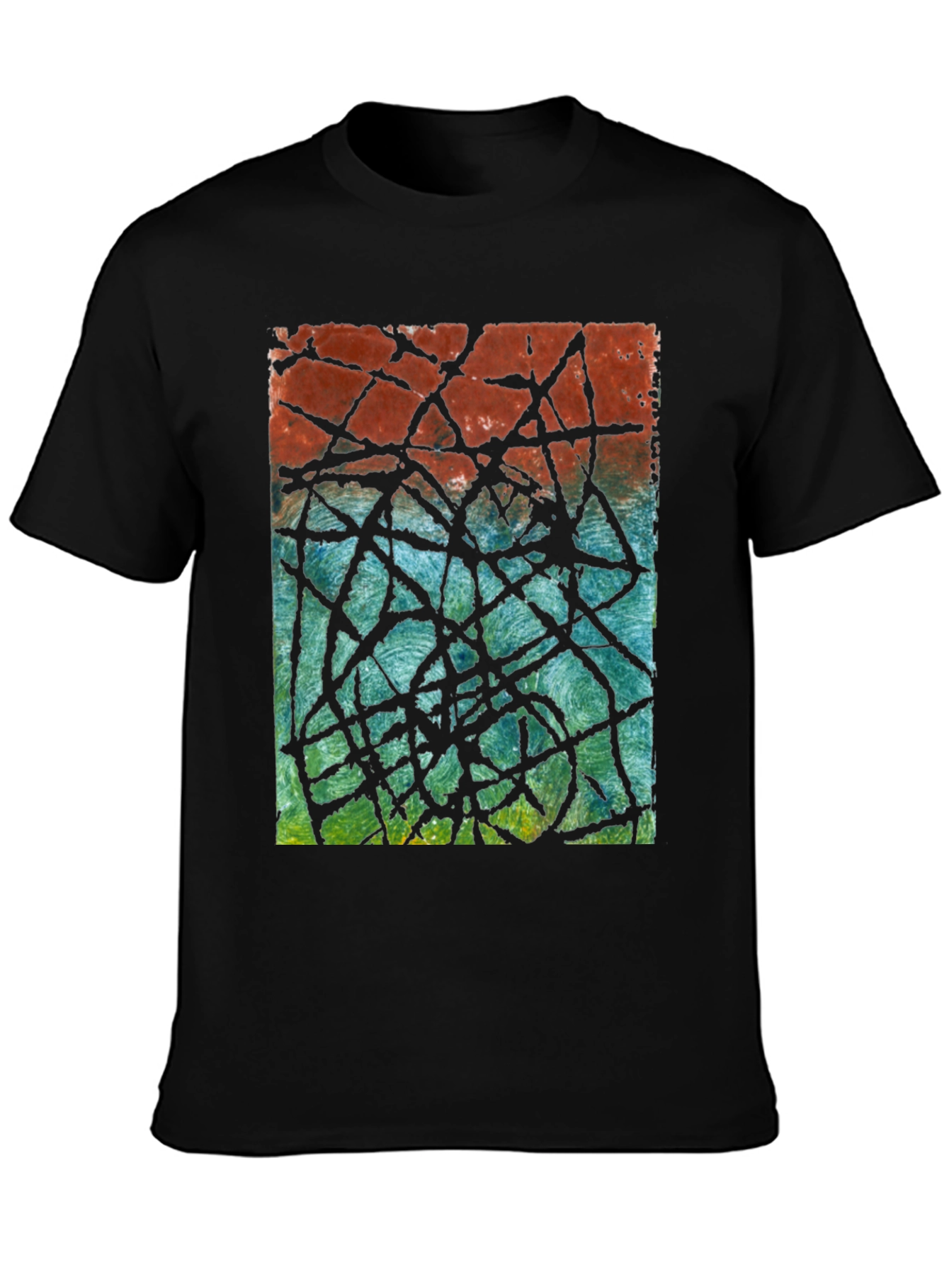 Abstract Line Art Graphic Tee - Modern Casual Style
