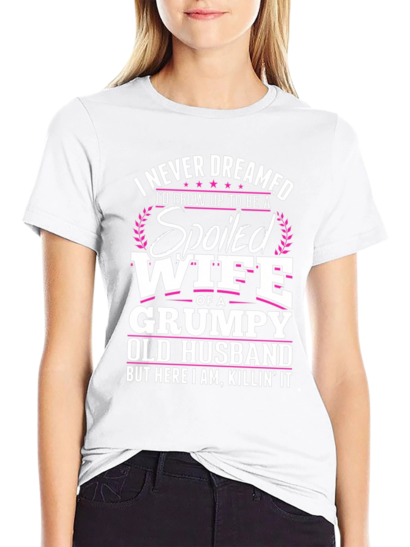 Spoiled Wife T-Shirt Grumpy Old Husband Funny