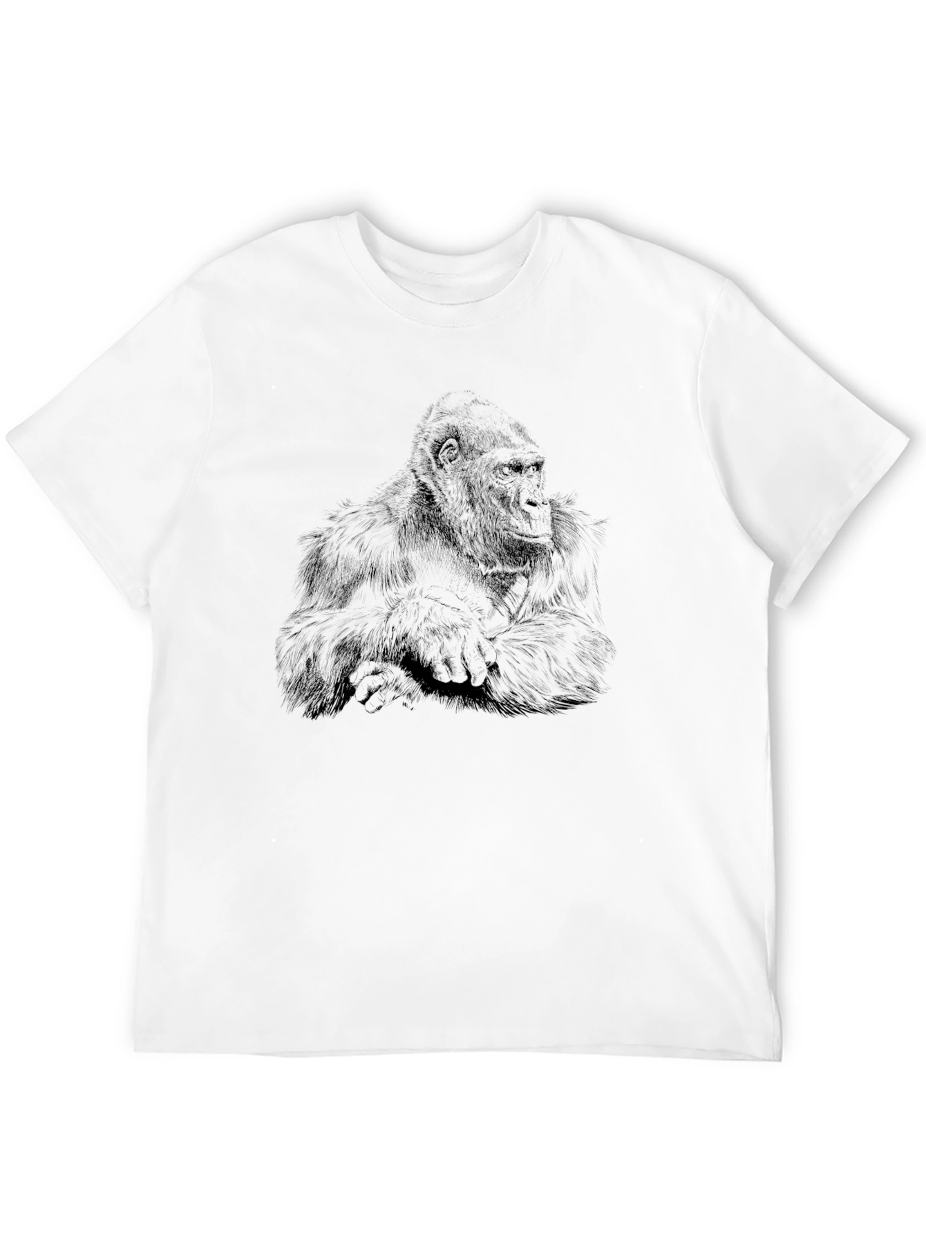 Gorilla Graphic Print Black T-Shirt