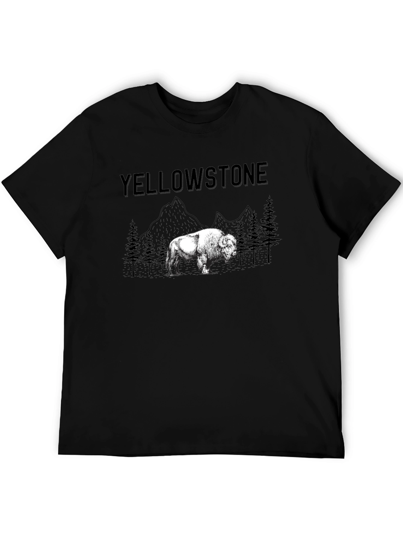 Yellowstone Bison Graphic Tee - Black Cotton Comfort