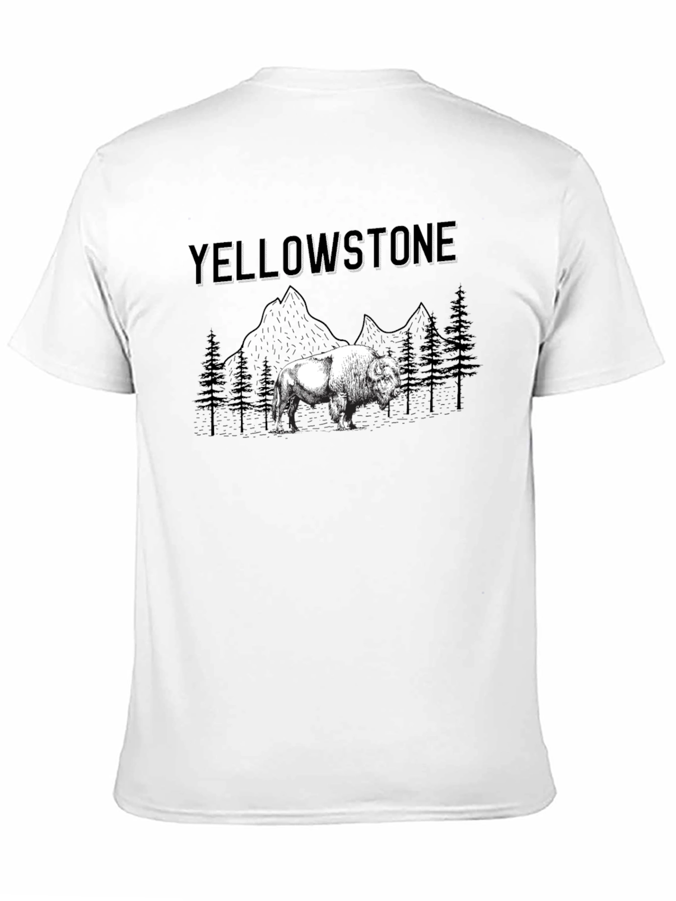 Yellowstone Bison Graphic Tee - Black Cotton Comfort