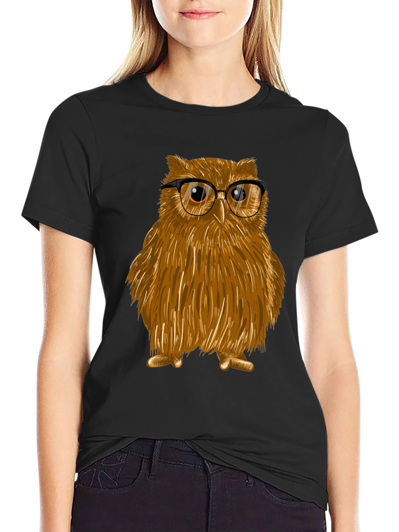 Owl with Glasses T-Shirt - Stylish & Unique Design