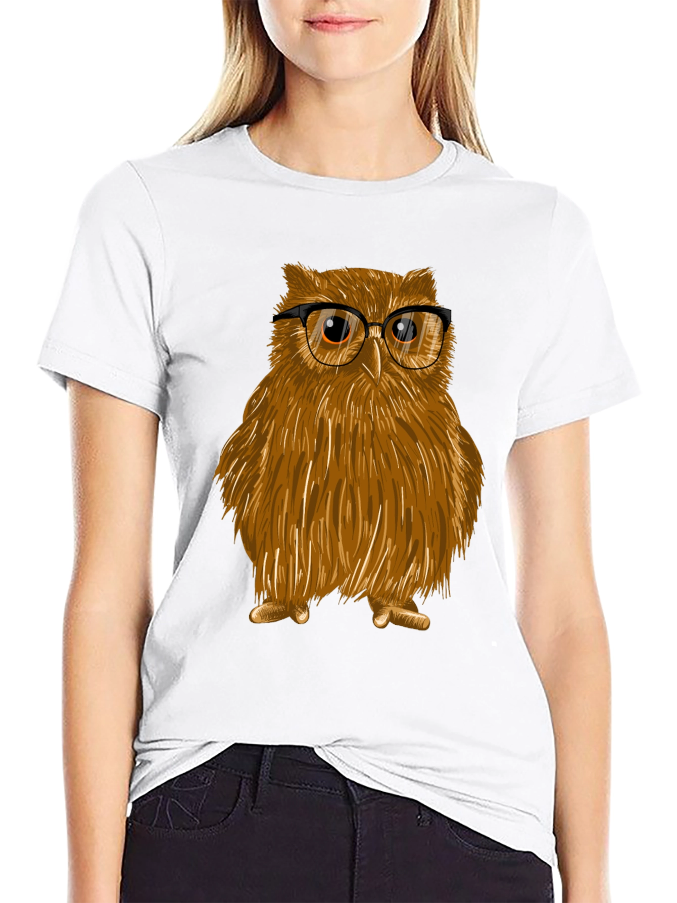 Owl with Glasses T-Shirt - Stylish & Unique Design