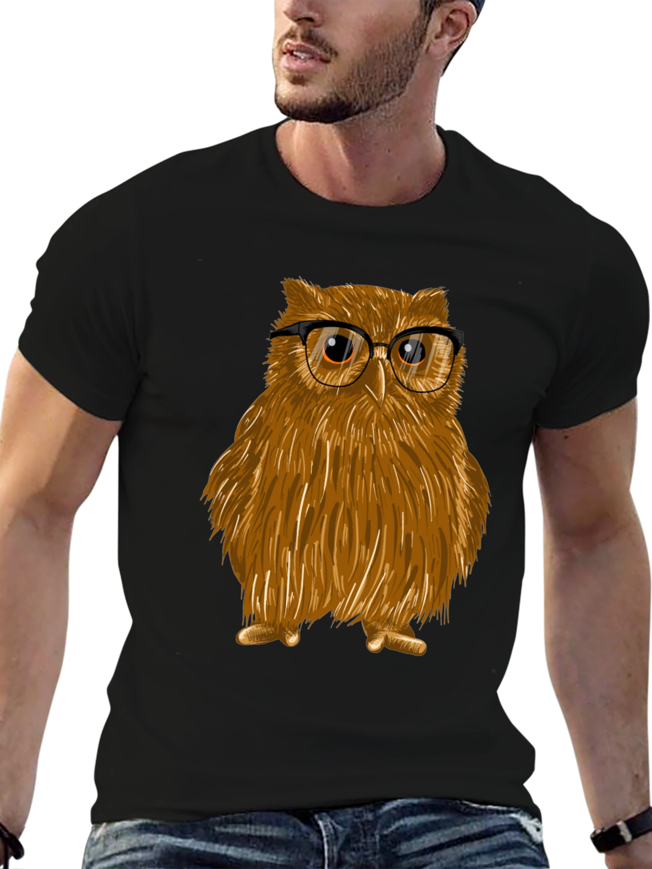 Owl with Glasses T-Shirt - Stylish & Unique Design
