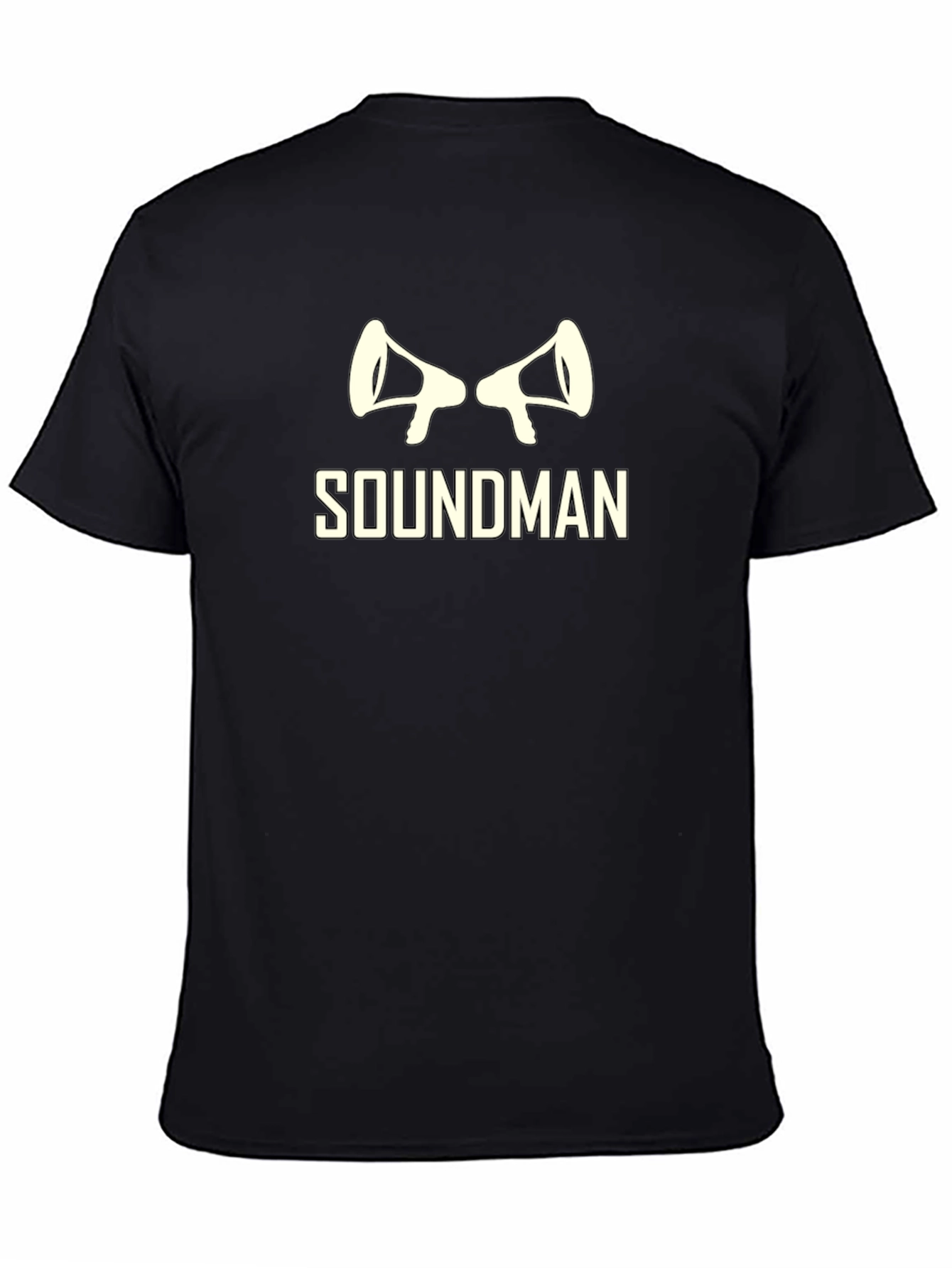 Soundman Graphic T-Shirt - Black Crew Neck Tee