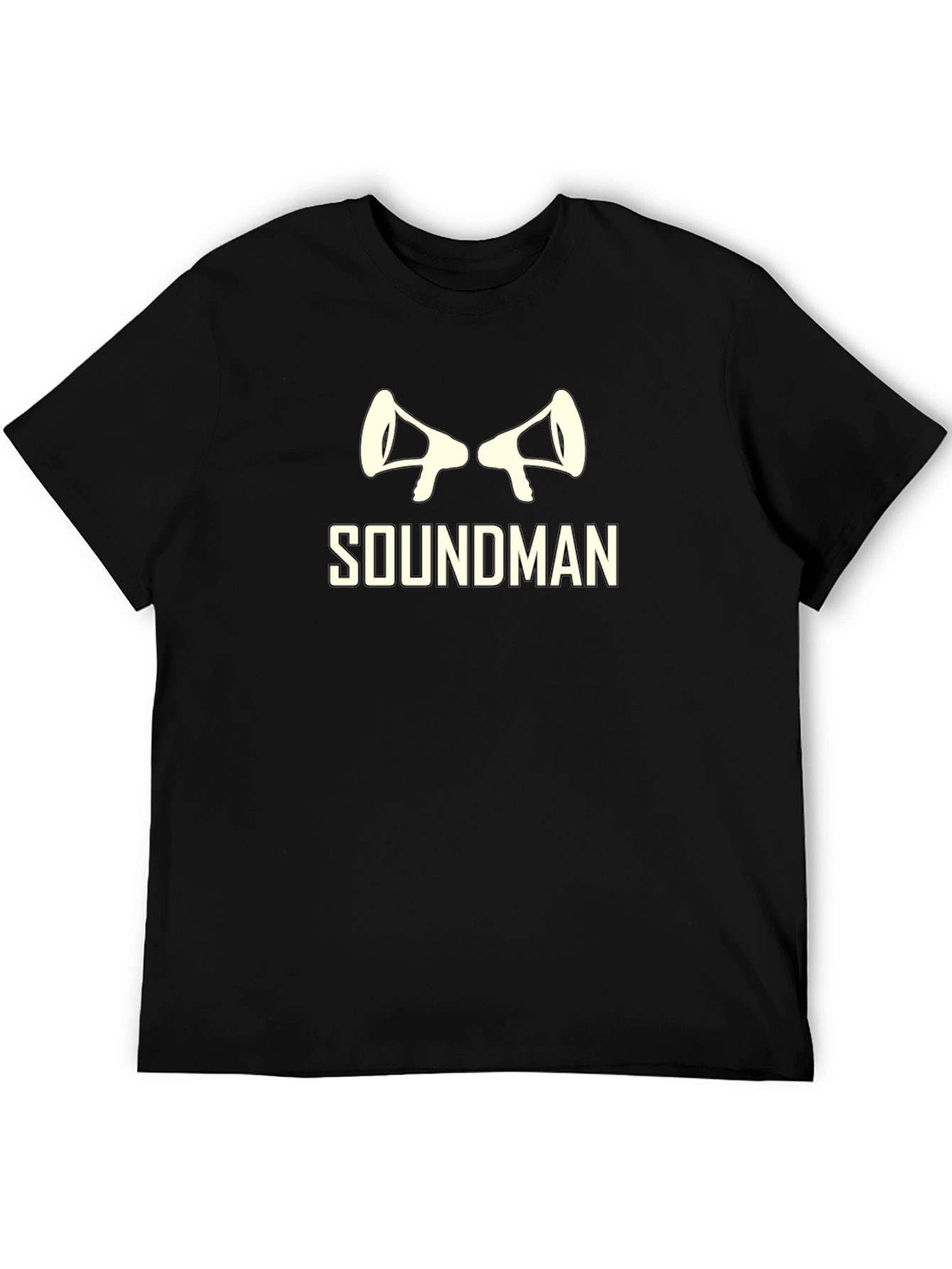 Soundman Graphic T-Shirt - Black Crew Neck Tee