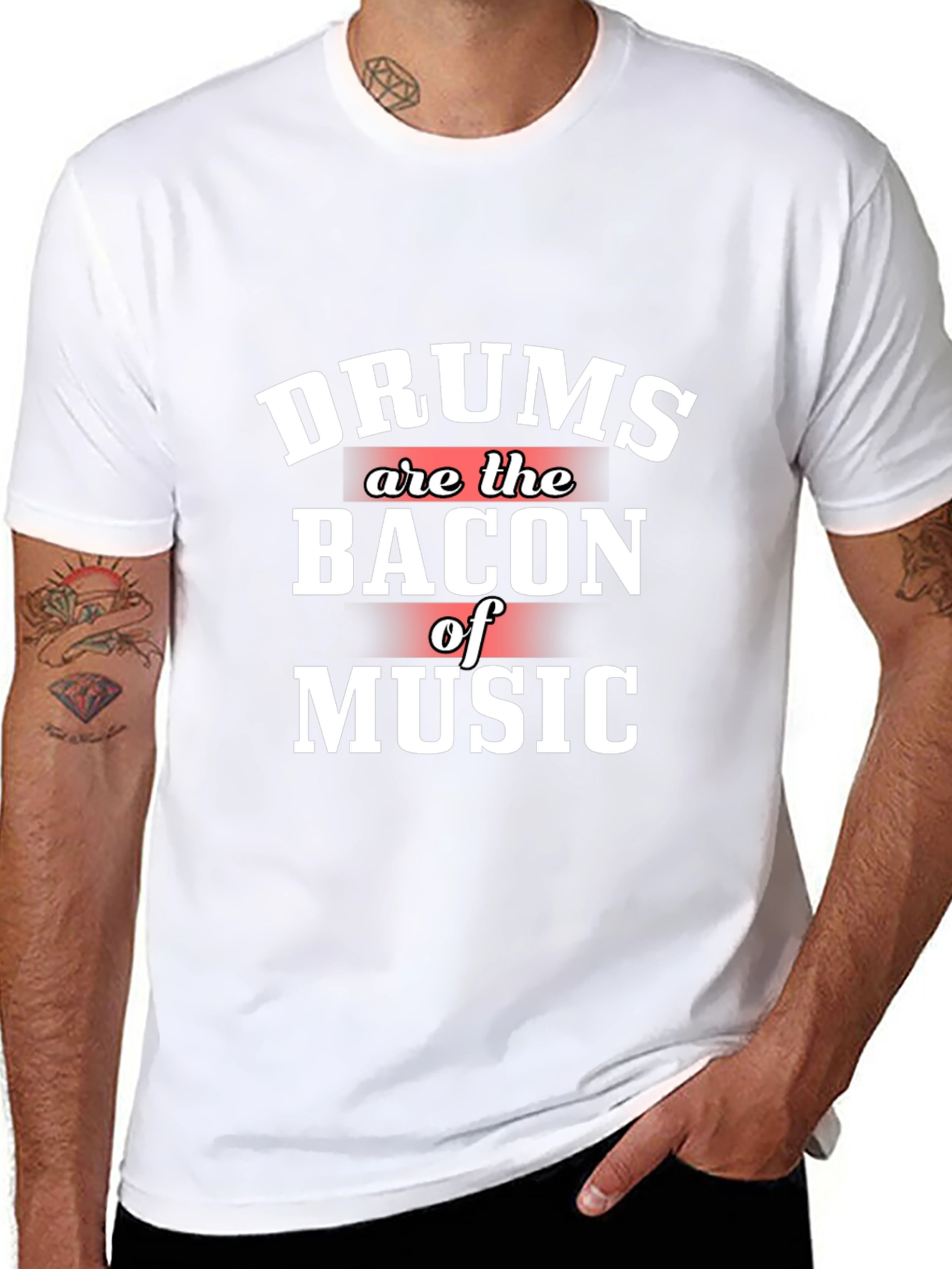 Drums are the Bacon of Music Graphic Tee