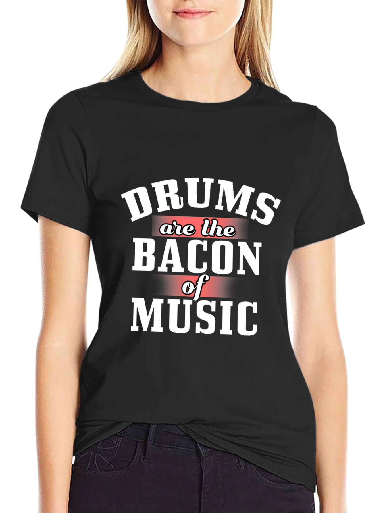 Drums are the Bacon of Music Graphic Tee