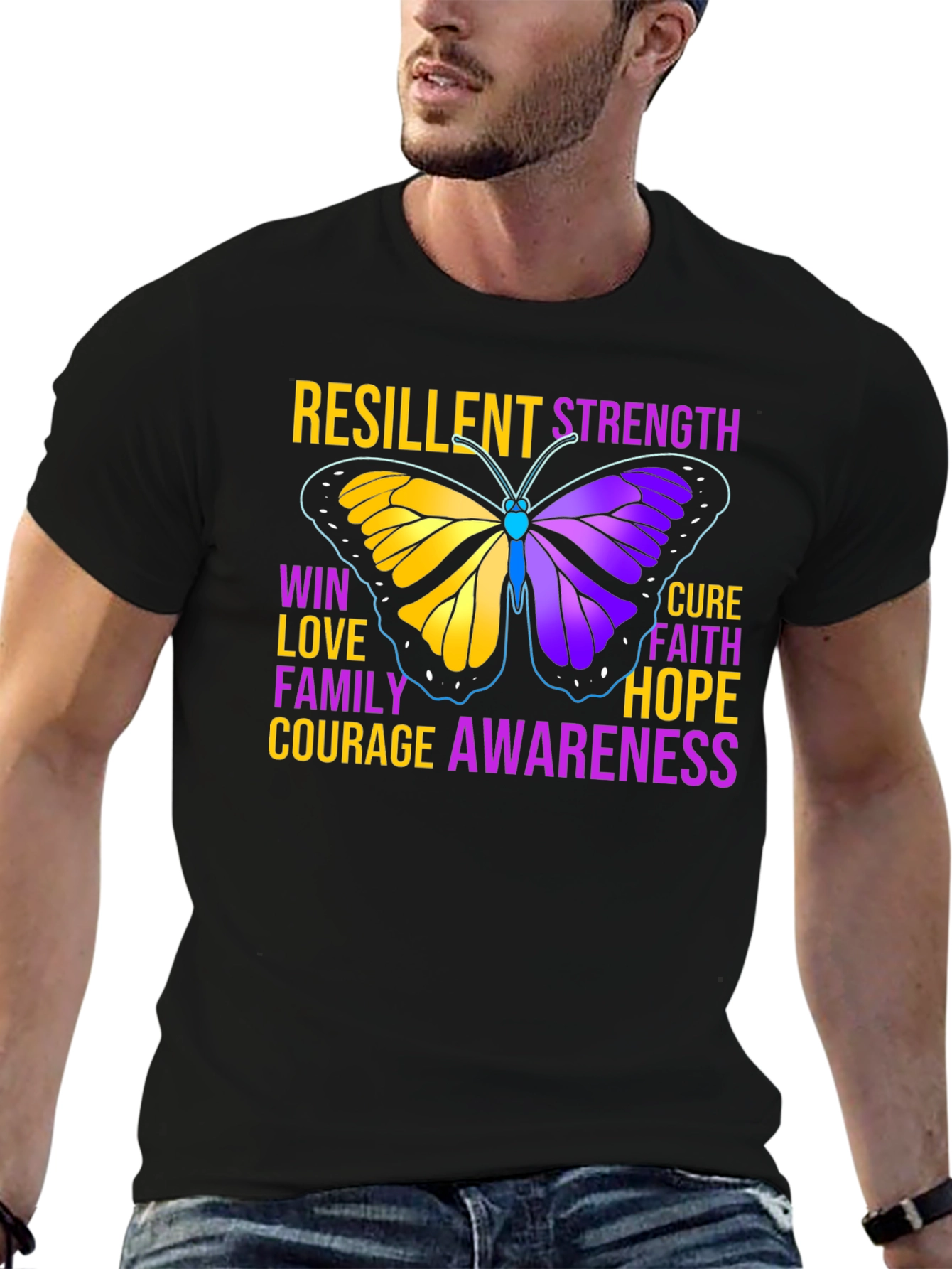 Resilient Strength Butterfly Awareness Graphic Tee