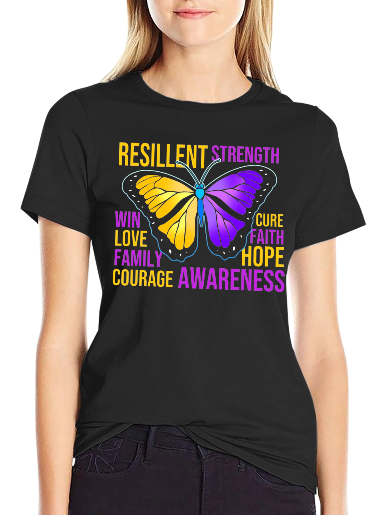 Resilient Strength Butterfly Awareness Graphic Tee