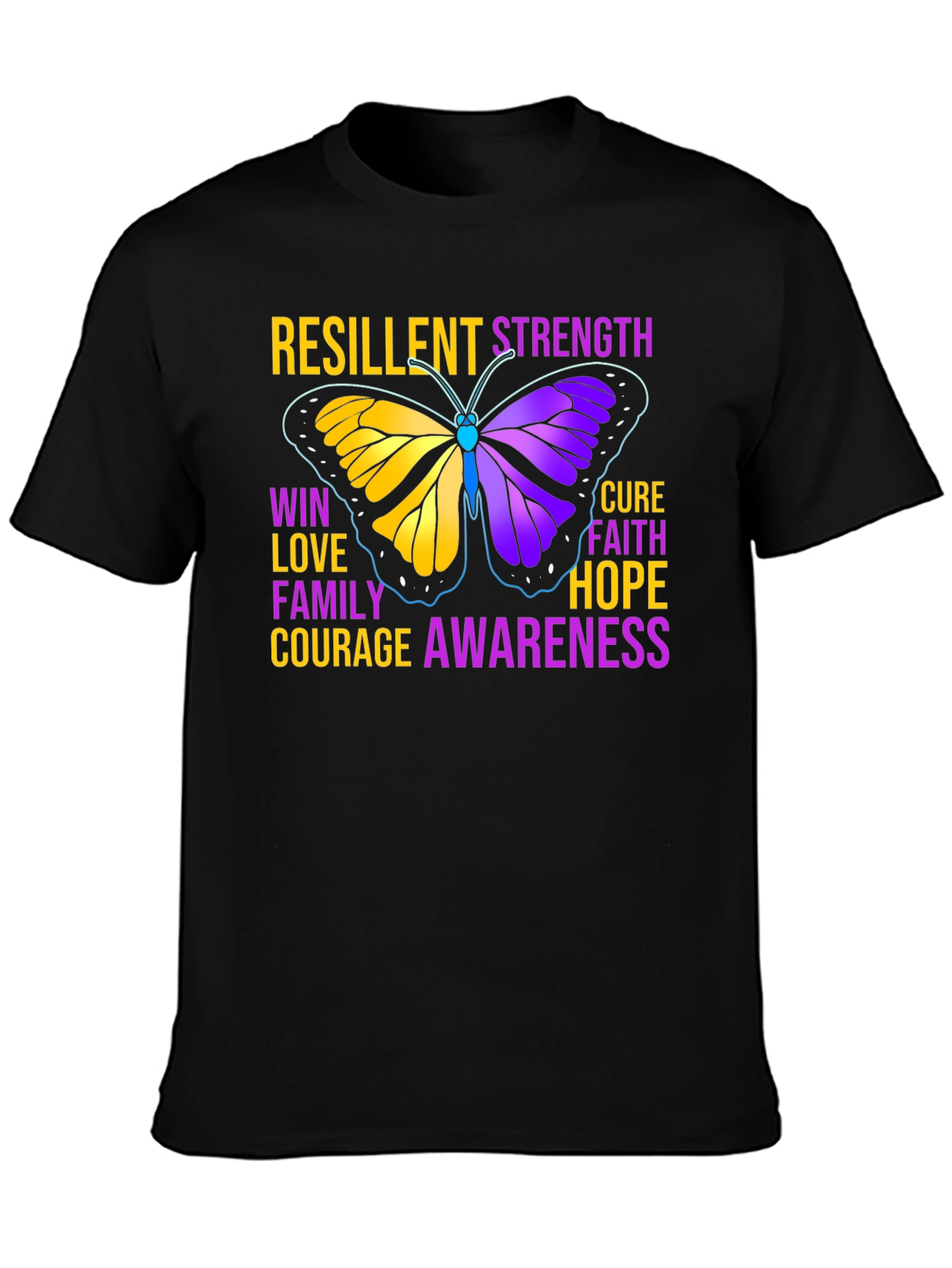 Resilient Strength Butterfly Awareness Graphic Tee