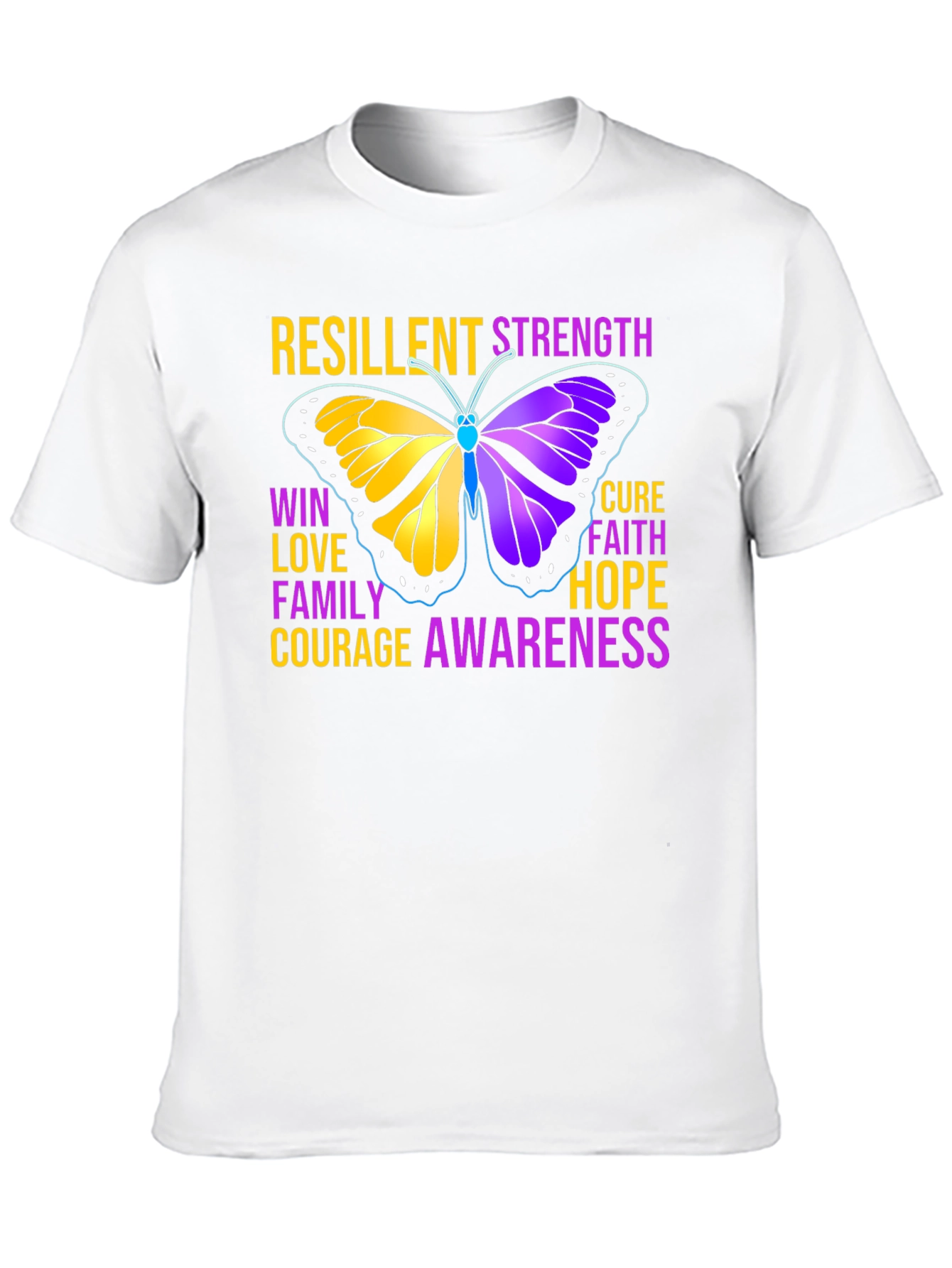Resilient Strength Butterfly Awareness Graphic Tee
