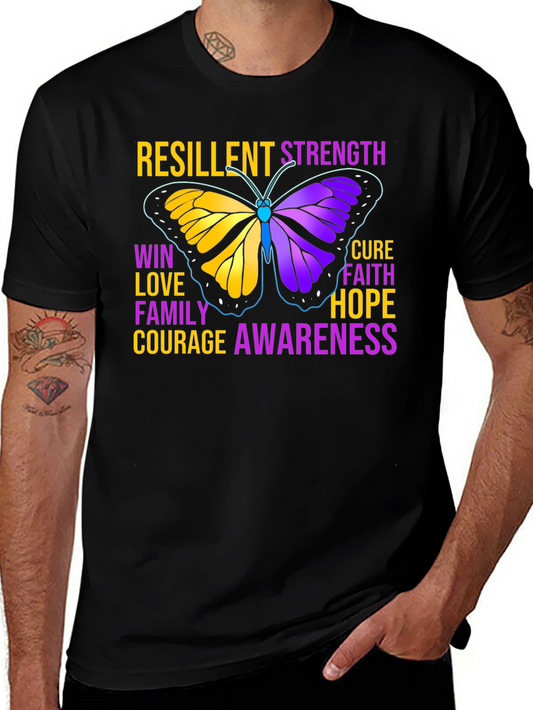Resilient Strength Butterfly Awareness Graphic Tee