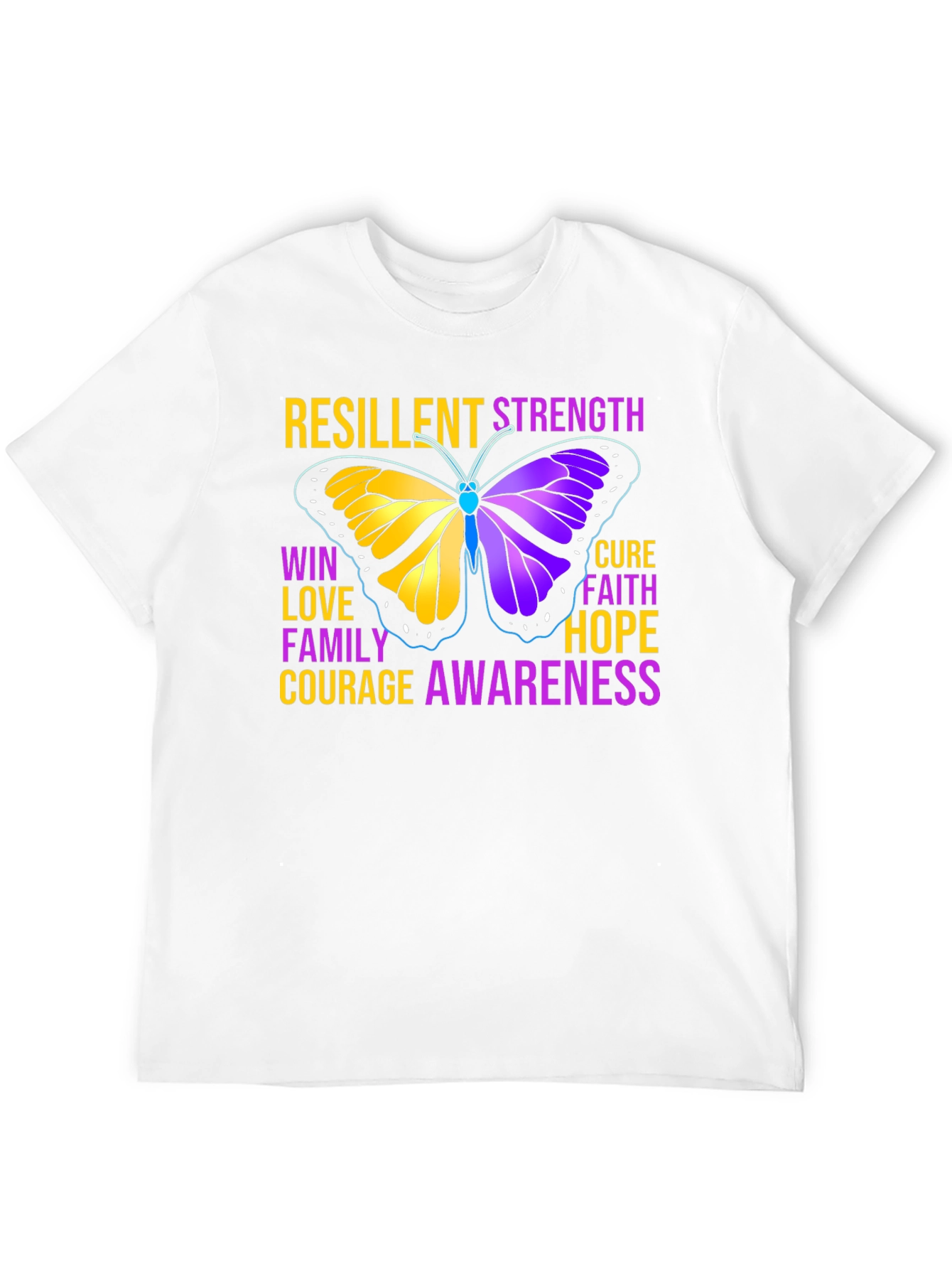Resilient Strength Butterfly Awareness Graphic Tee