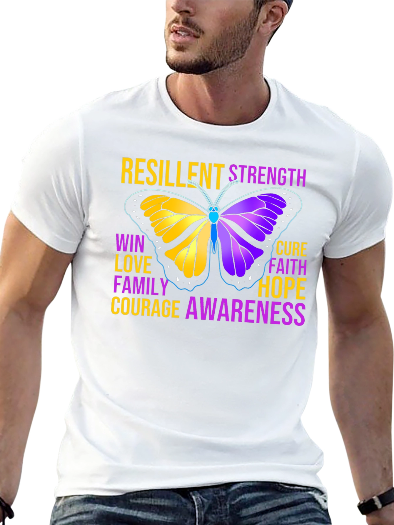 Resilient Strength Butterfly Awareness Graphic Tee