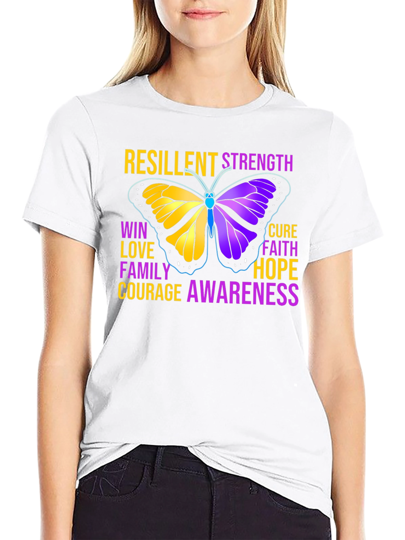 Resilient Strength Butterfly Awareness Graphic Tee