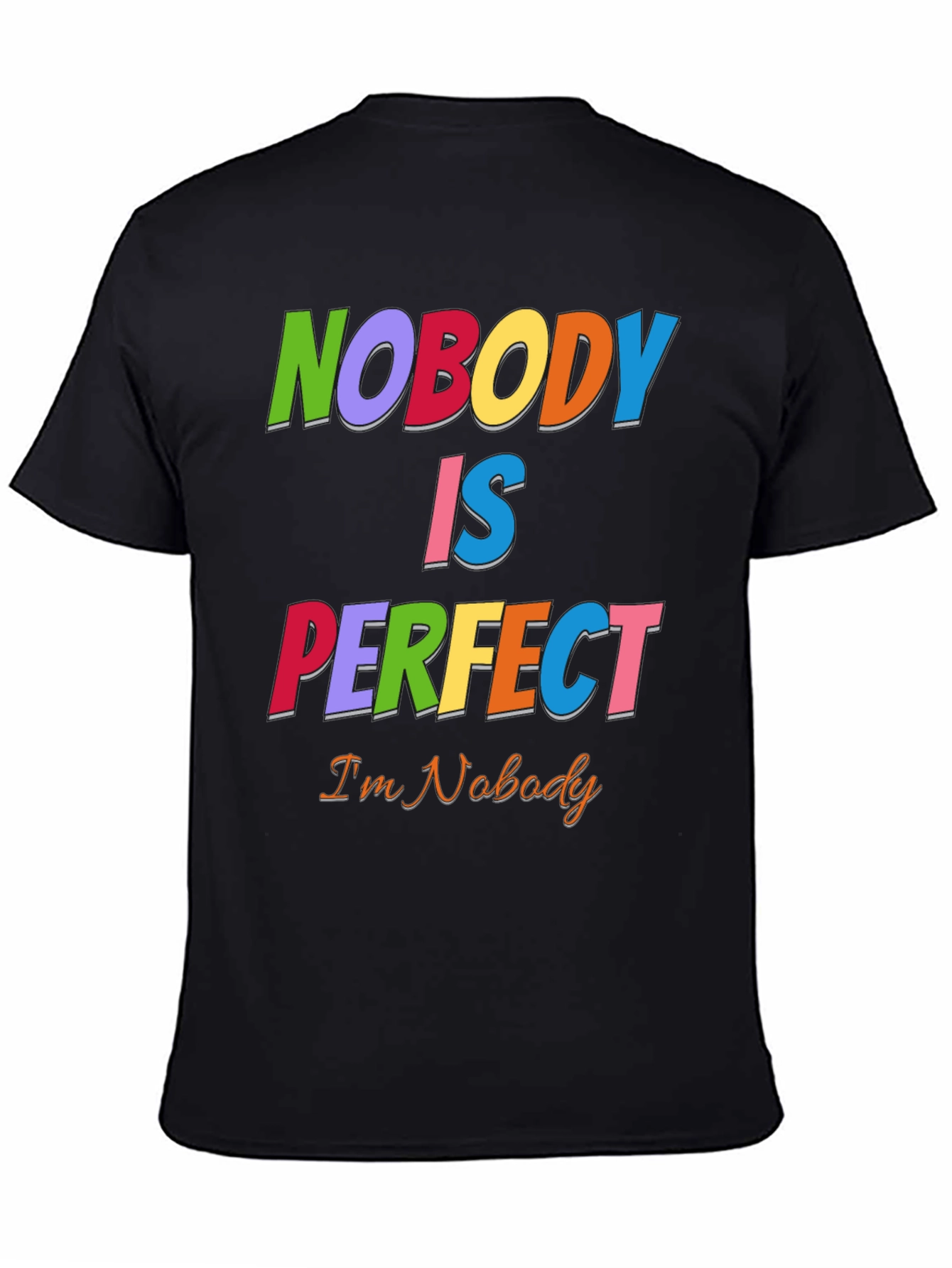 Nobody Is Perfect Funny Graphic T-Shirt