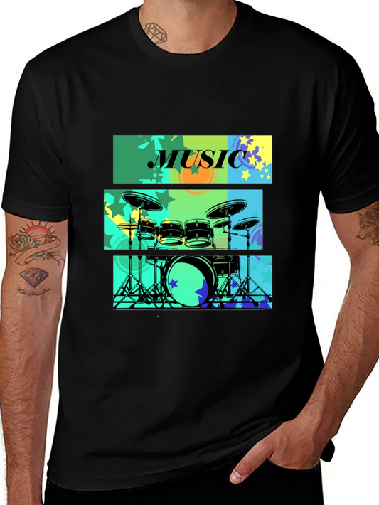 Music Drums T-Shirt - Stylish Graphic Tee