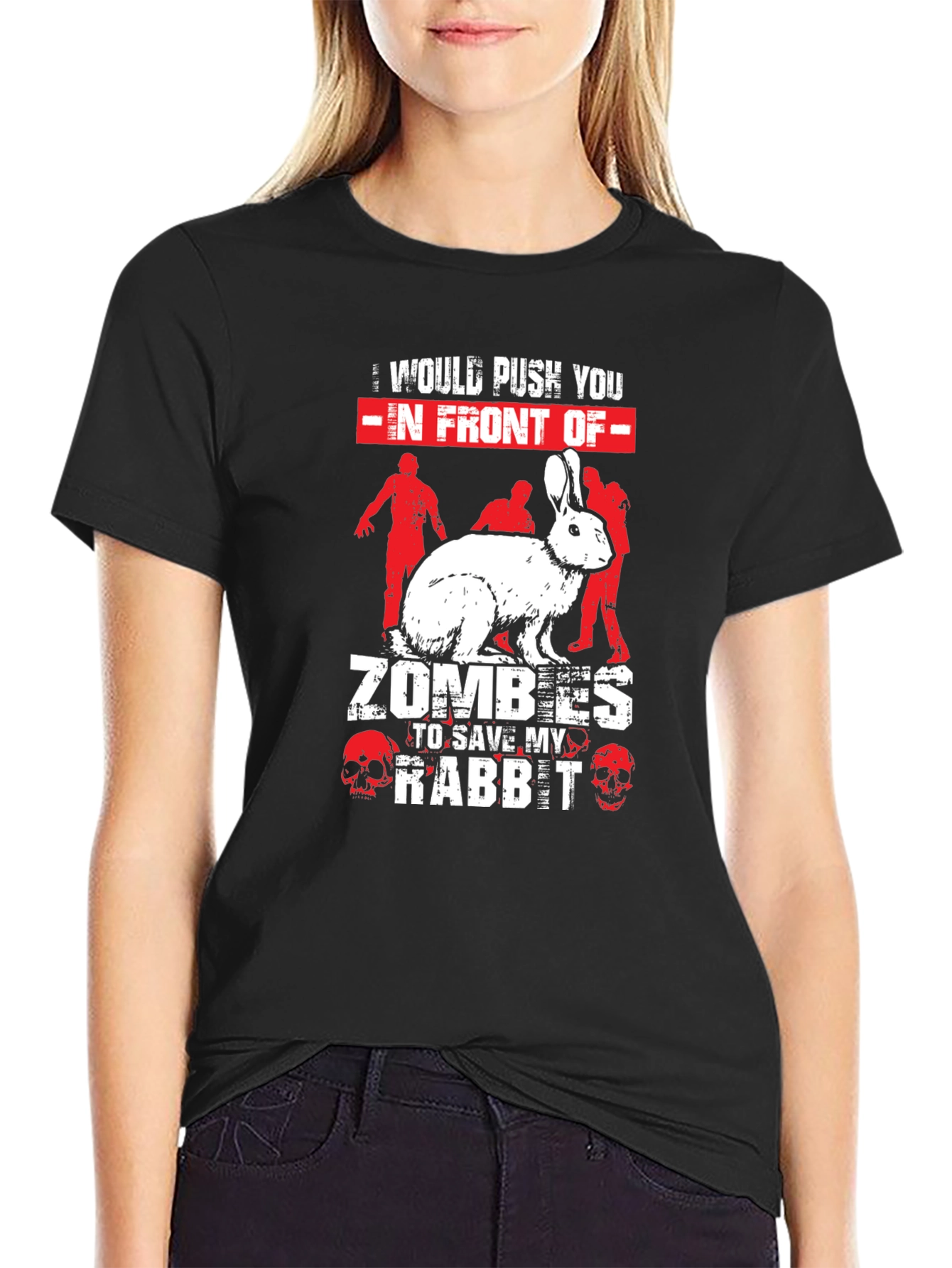 Zombie Rabbit Graphic Tee - Save My Rabbit!