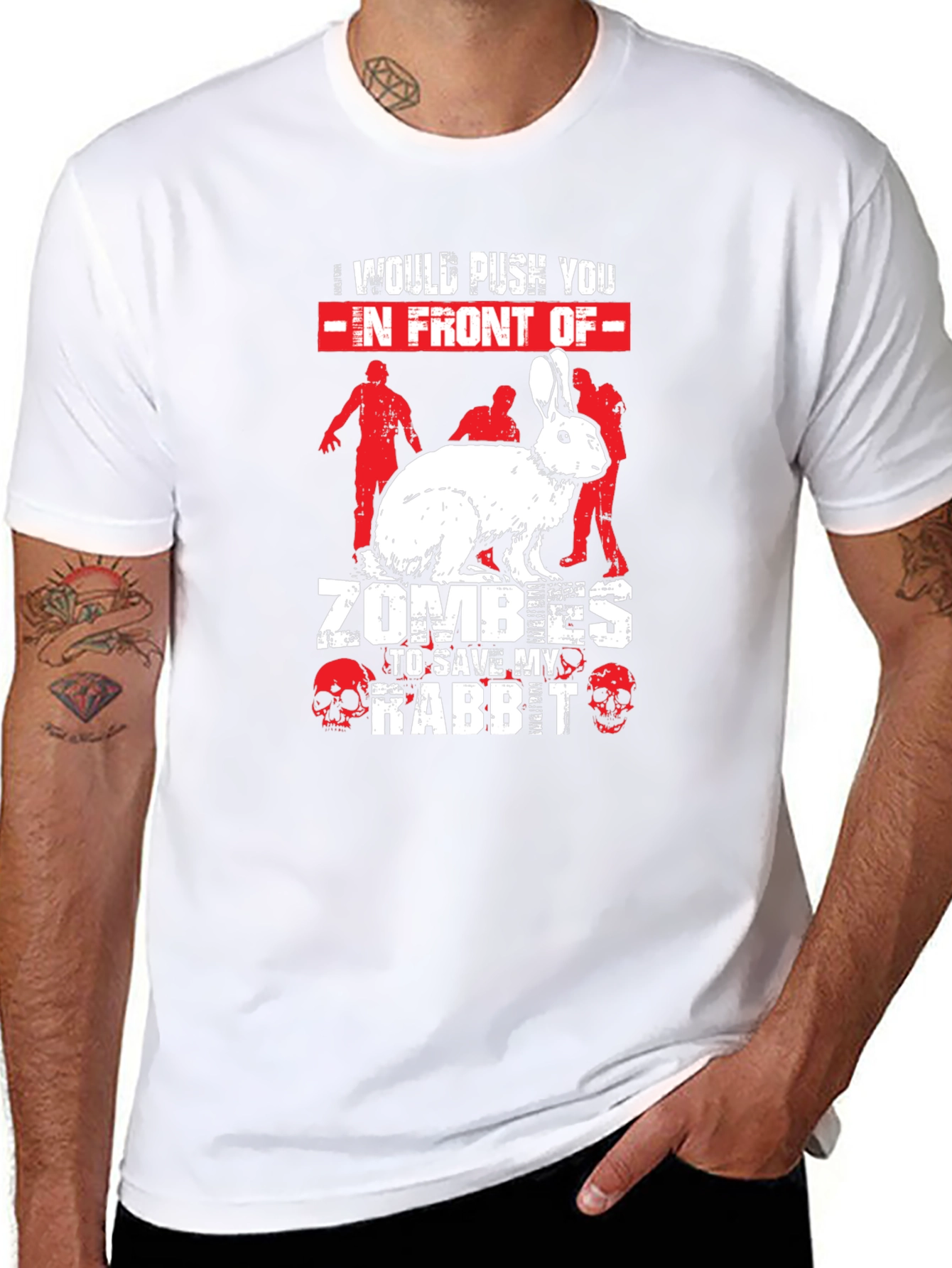 Zombie Rabbit Graphic Tee - Save My Rabbit!