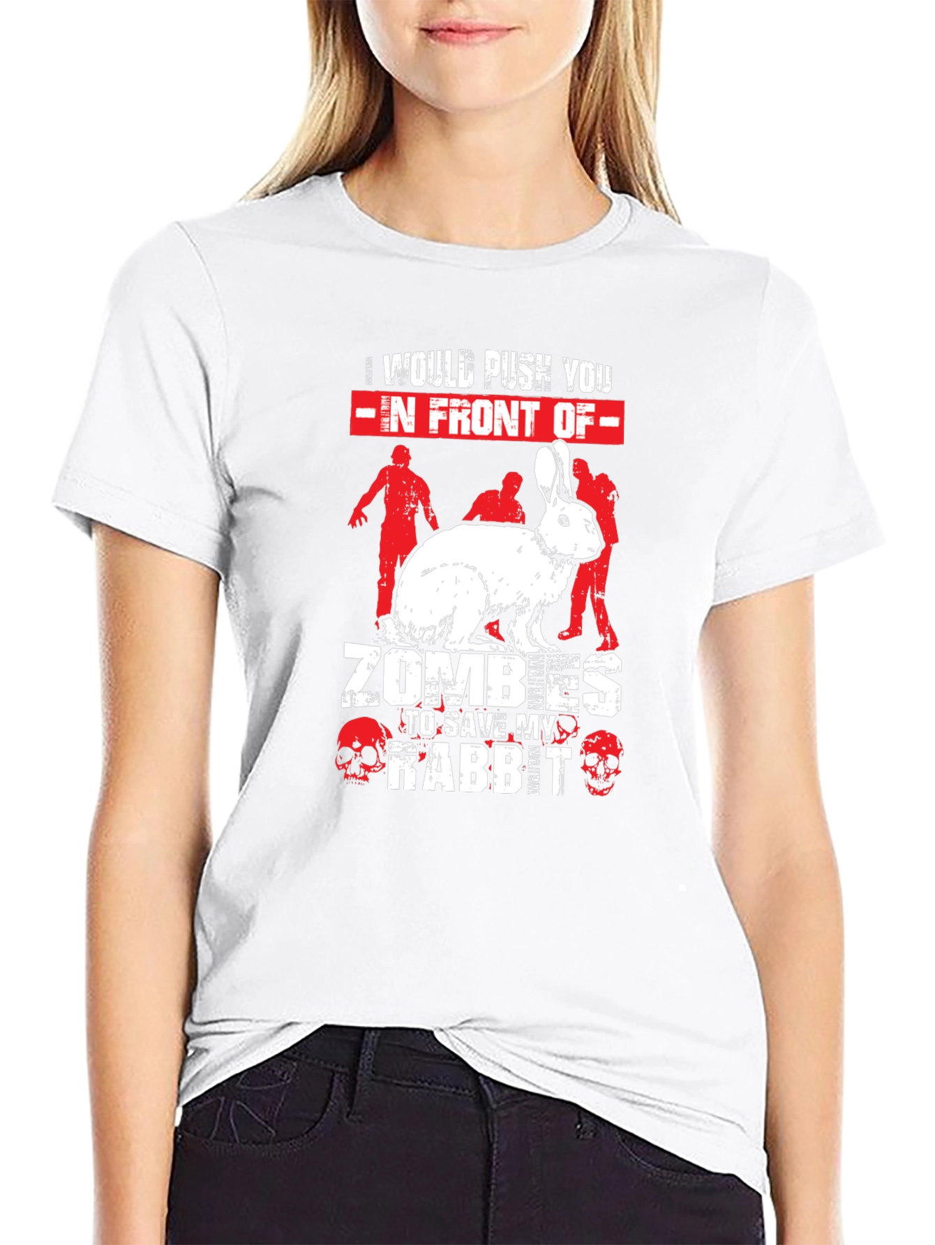 Zombie Rabbit Graphic Tee - Save My Rabbit!
