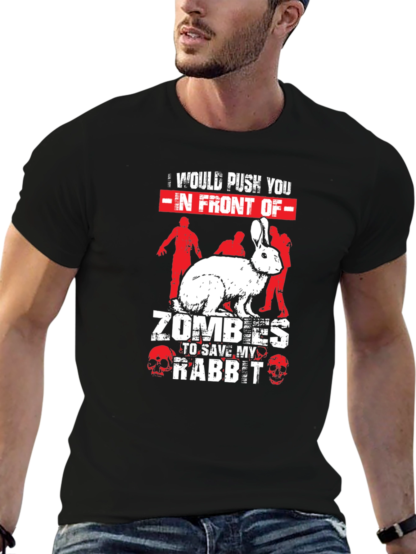 Zombie Rabbit Graphic Tee - Save My Rabbit!