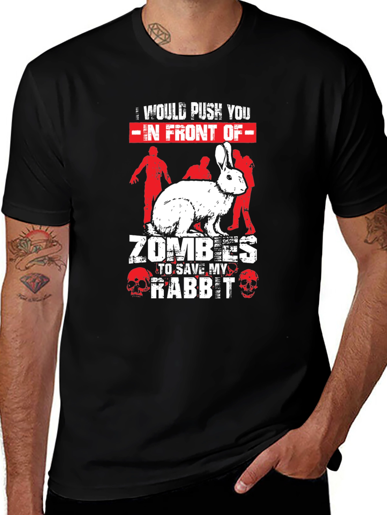 Zombie Rabbit Graphic Tee - Save My Rabbit!
