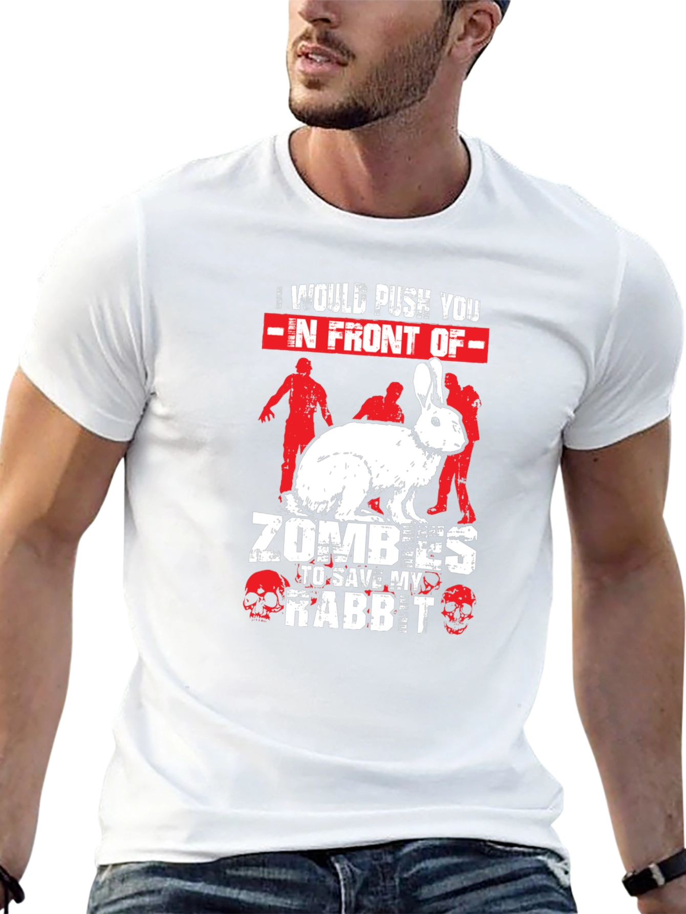 Zombie Rabbit Graphic Tee - Save My Rabbit!