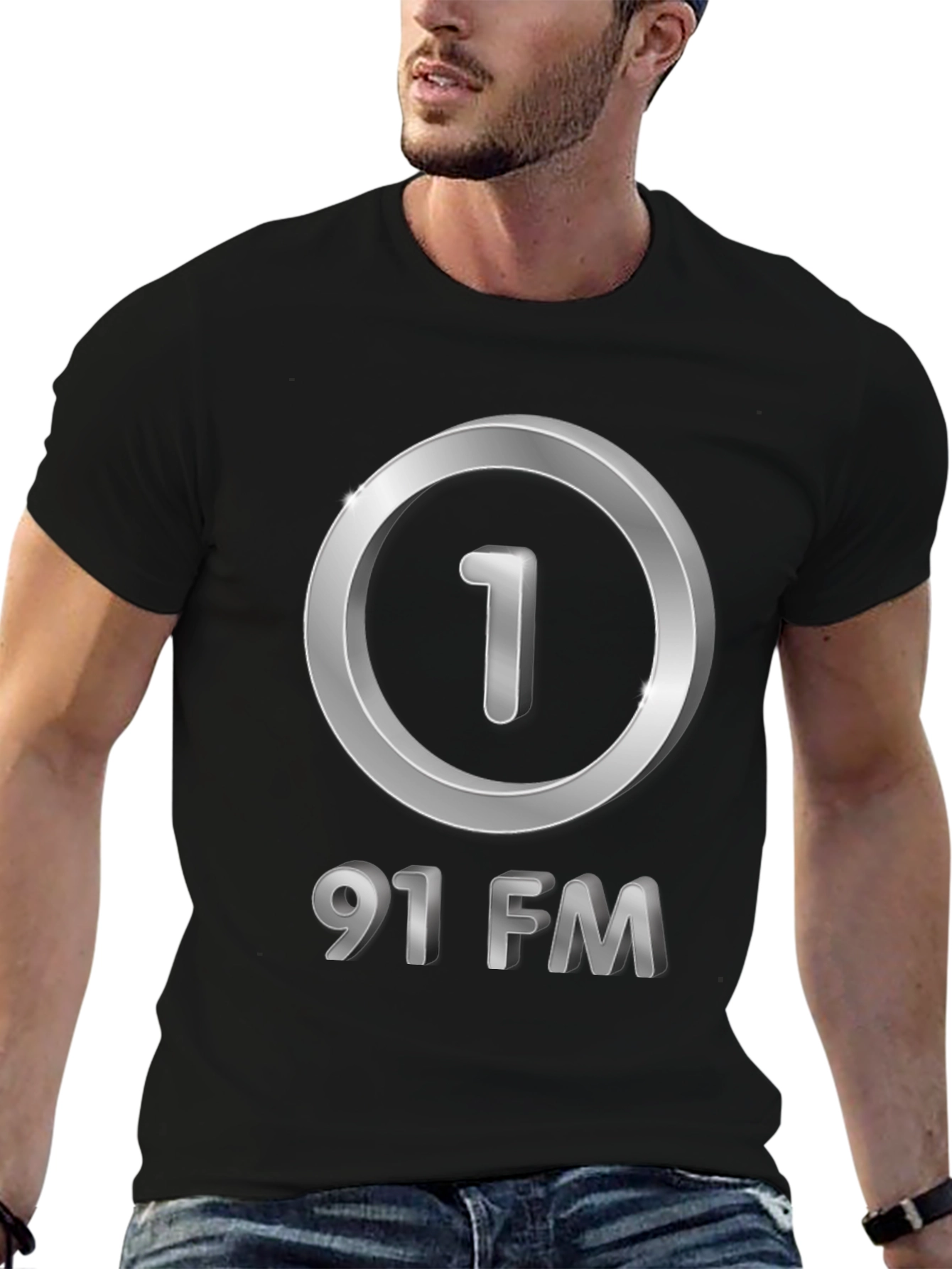 91 FM Graphic T-Shirt - Black