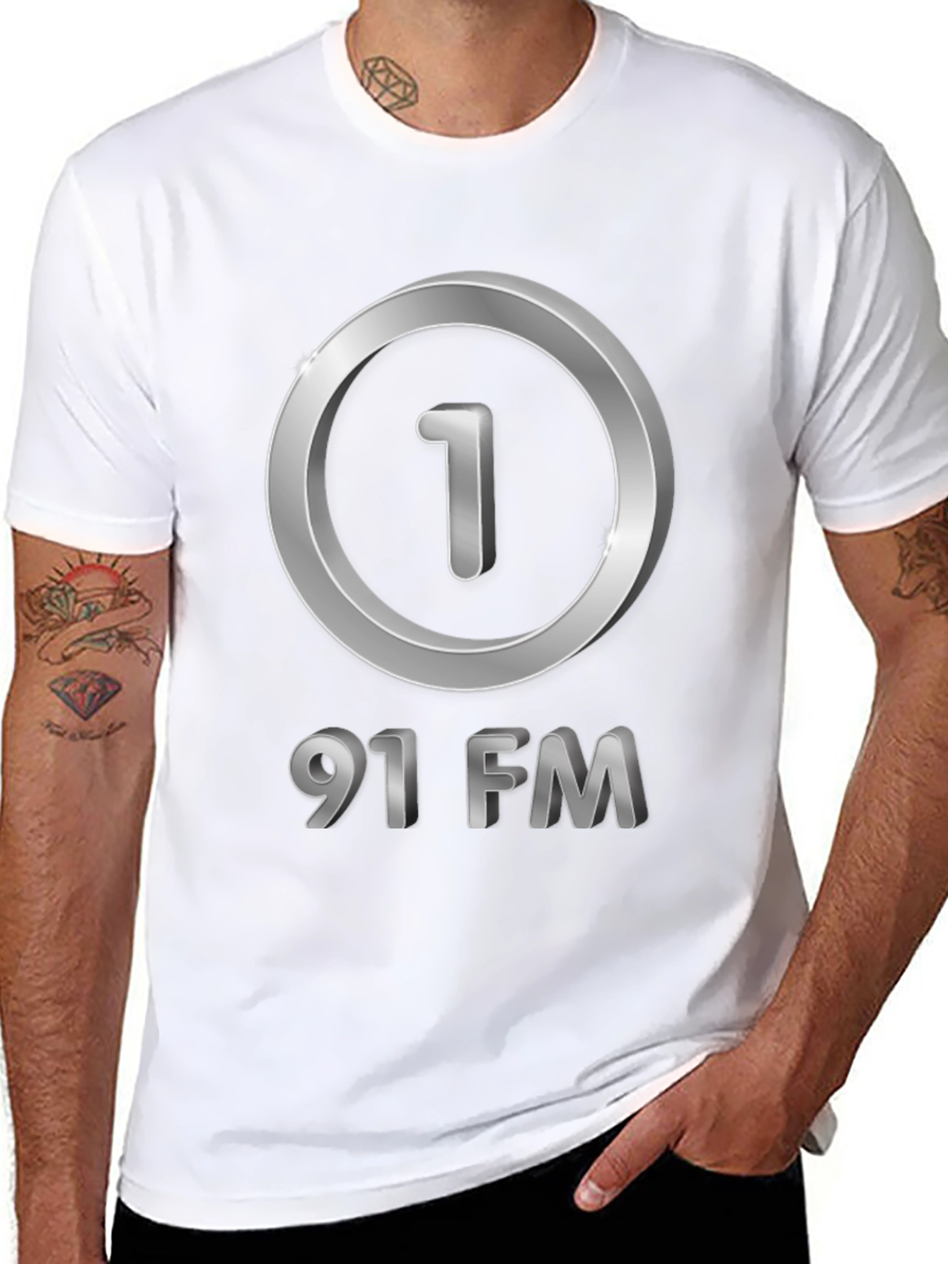 91 FM Graphic T-Shirt - Black