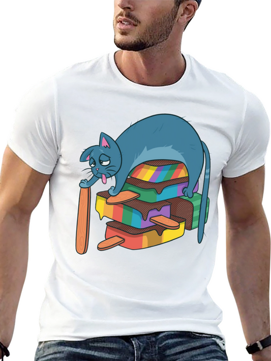 Rainbow Popsicle Cat T-Shirt