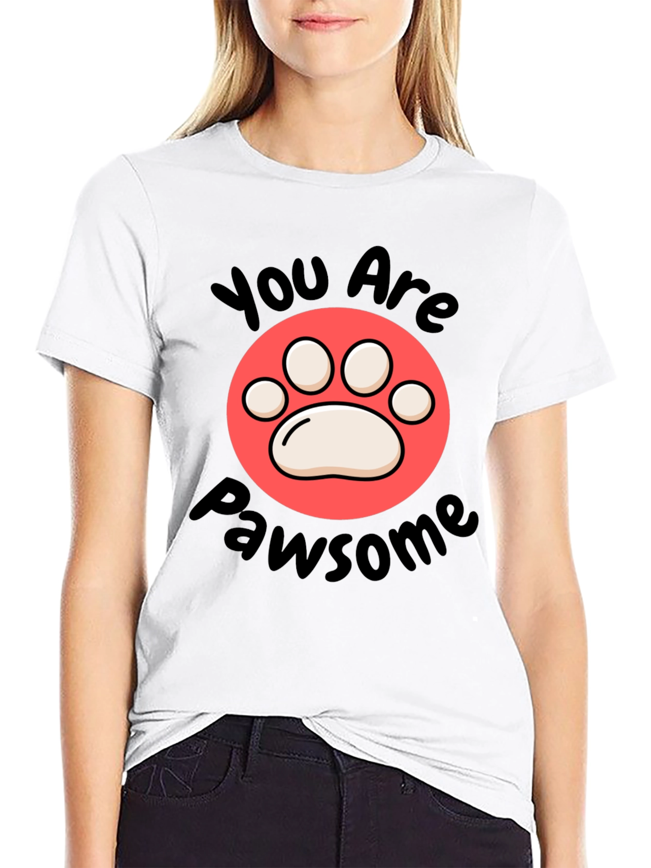 You Are Pawsome Black T-Shirt