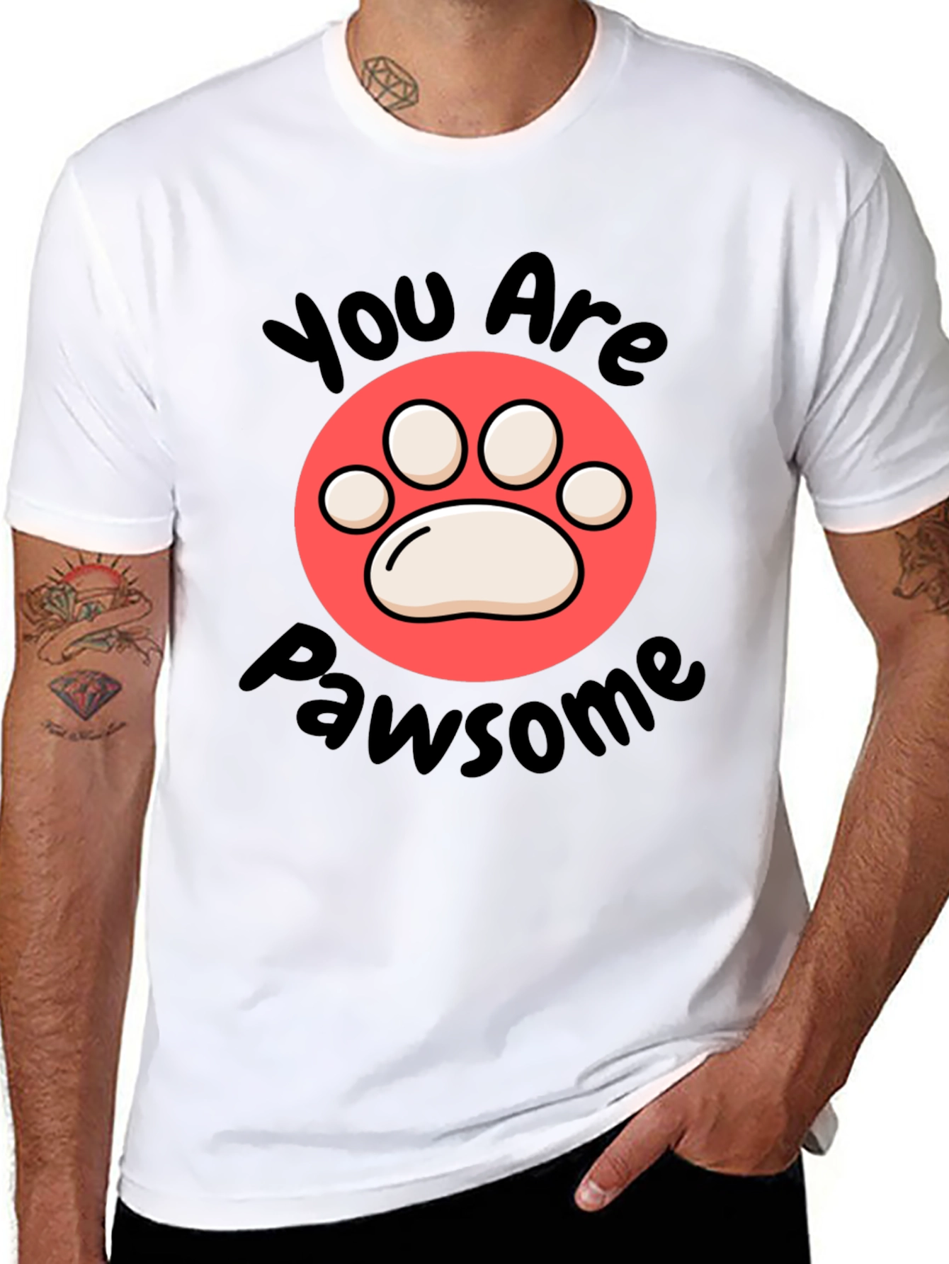 You Are Pawsome Black T-Shirt