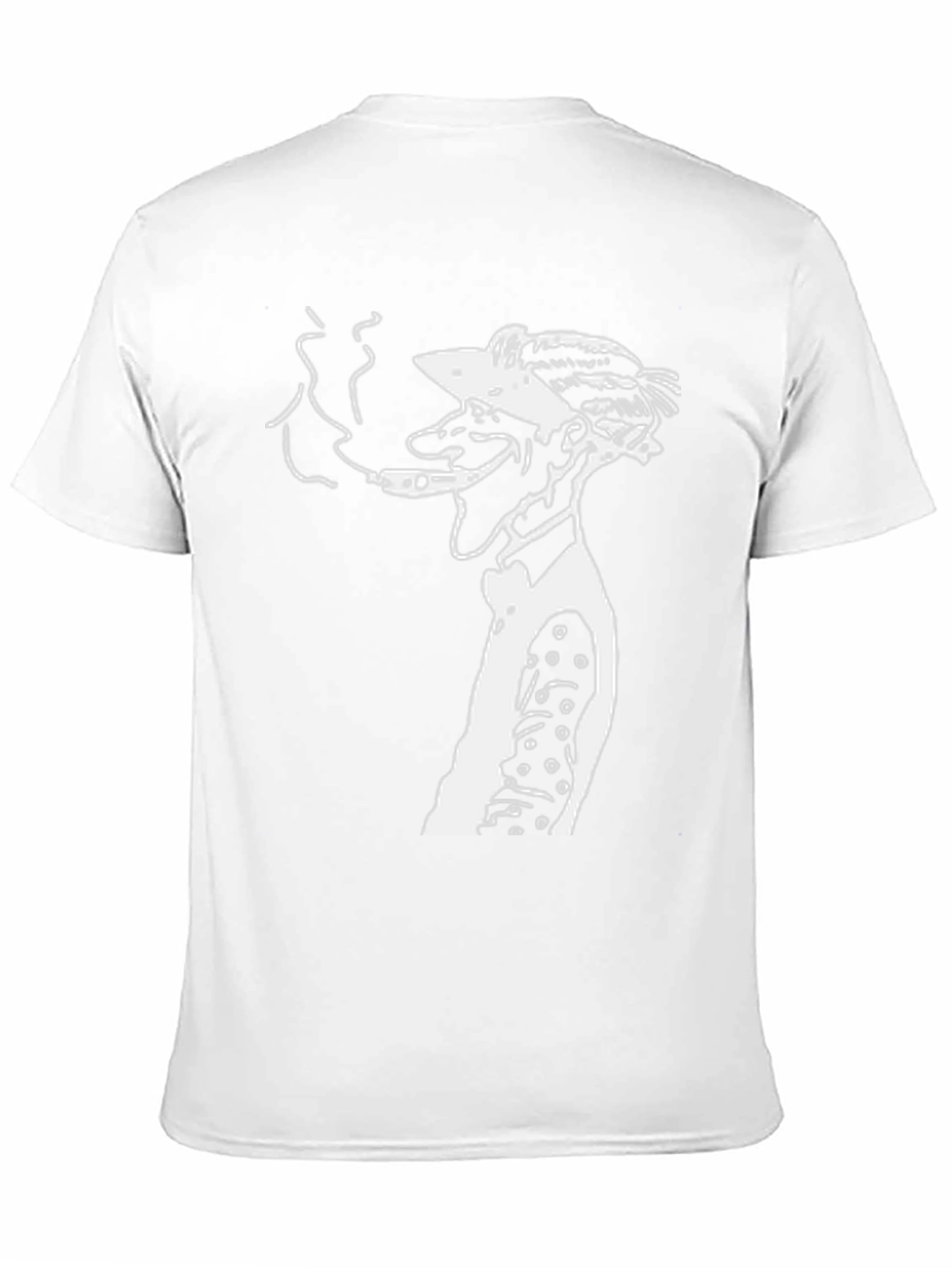 Retro Cartoon Man Smoking Black T-Shirt