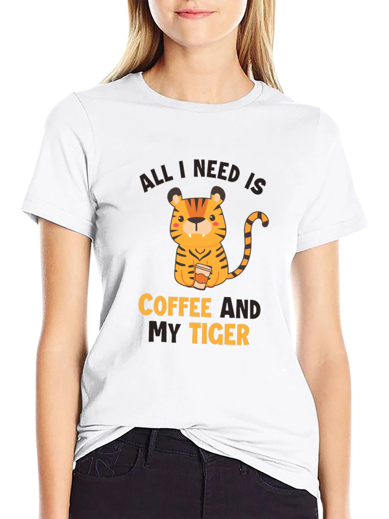 Coffee and My Tiger Graphic Tee