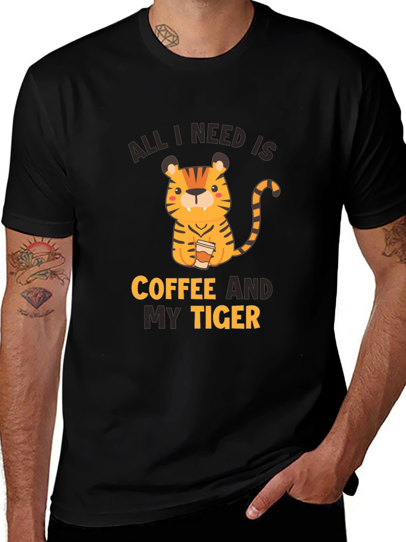 Coffee and My Tiger Graphic Tee