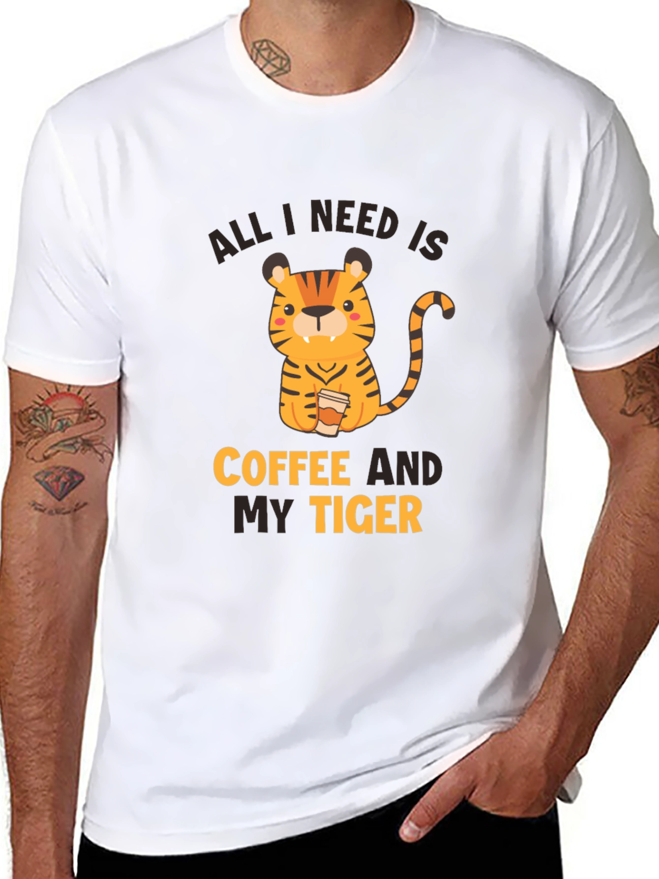 Coffee and My Tiger Graphic Tee