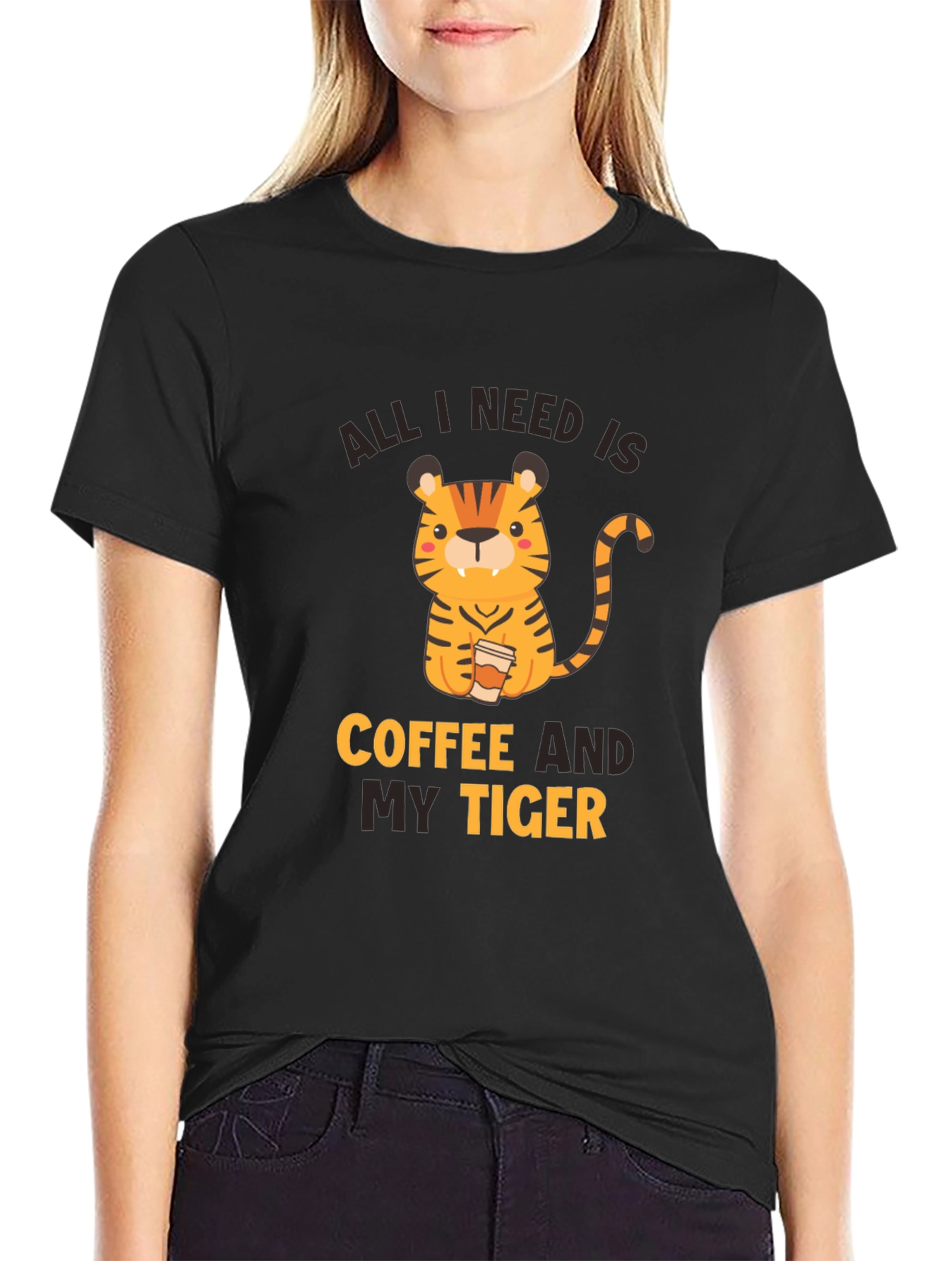 Coffee and My Tiger Graphic Tee