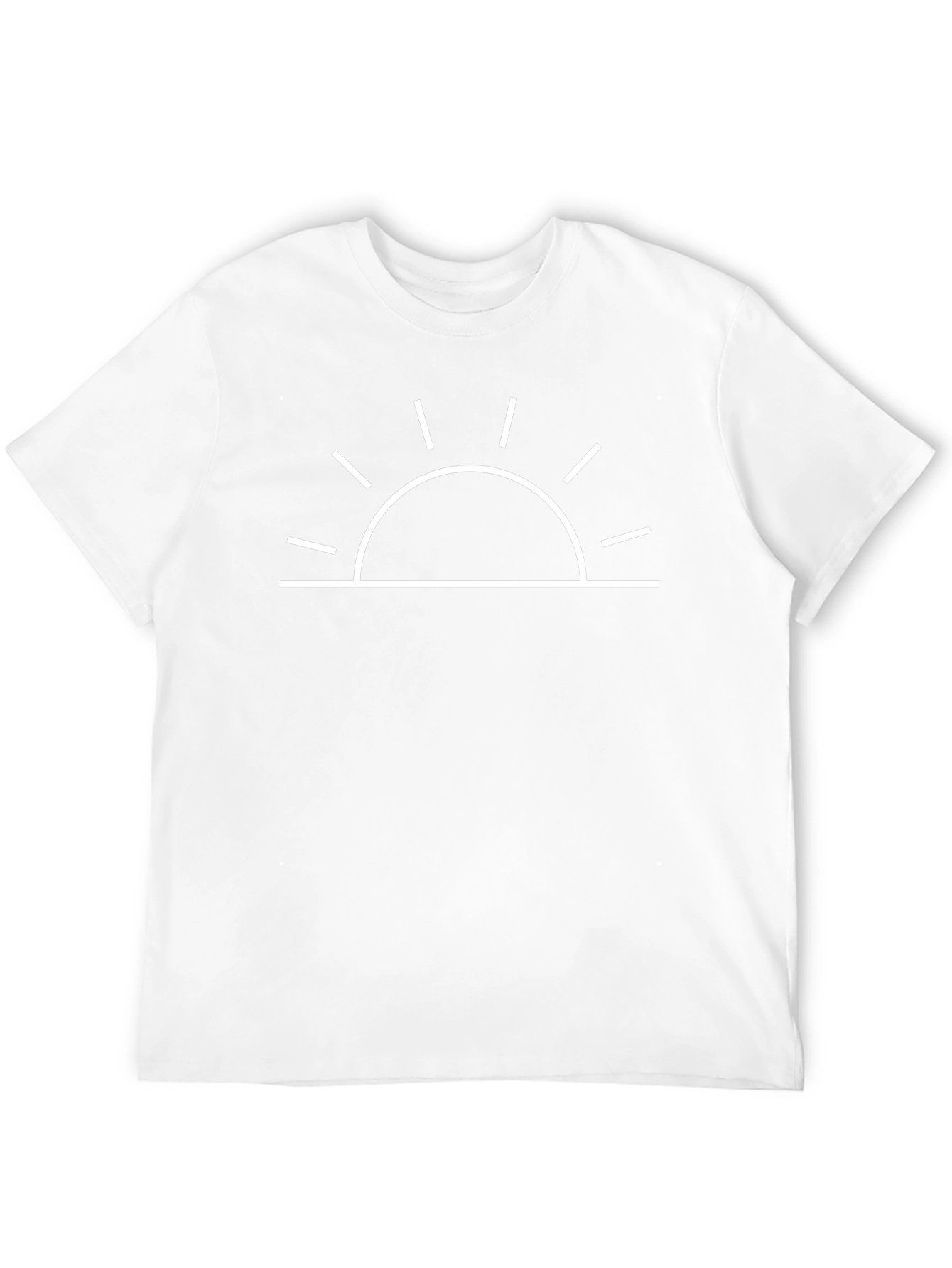 Minimalist Sunrise Graphic Tee - Black