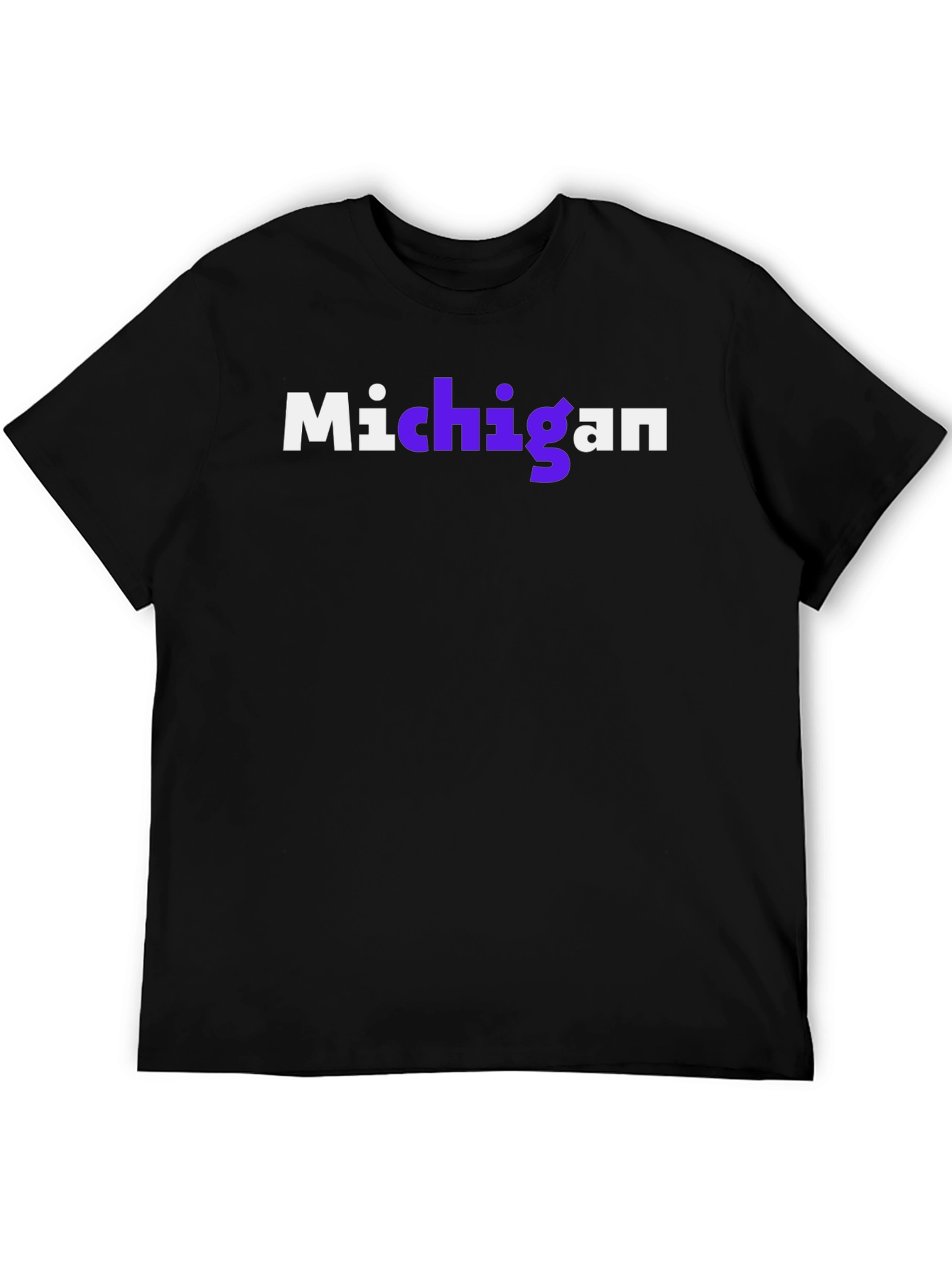 Michigan Graphic Tee - Black Cotton Shirt