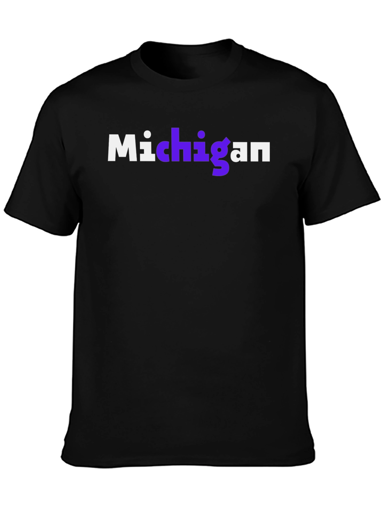 Michigan Graphic Tee - Black Cotton Shirt