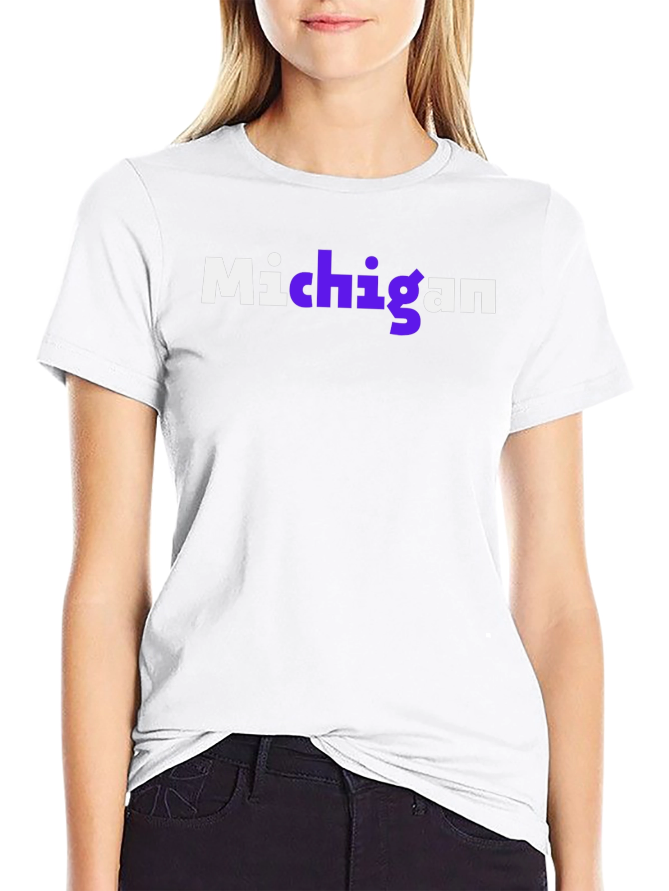 Michigan Graphic Tee - Black Cotton Shirt