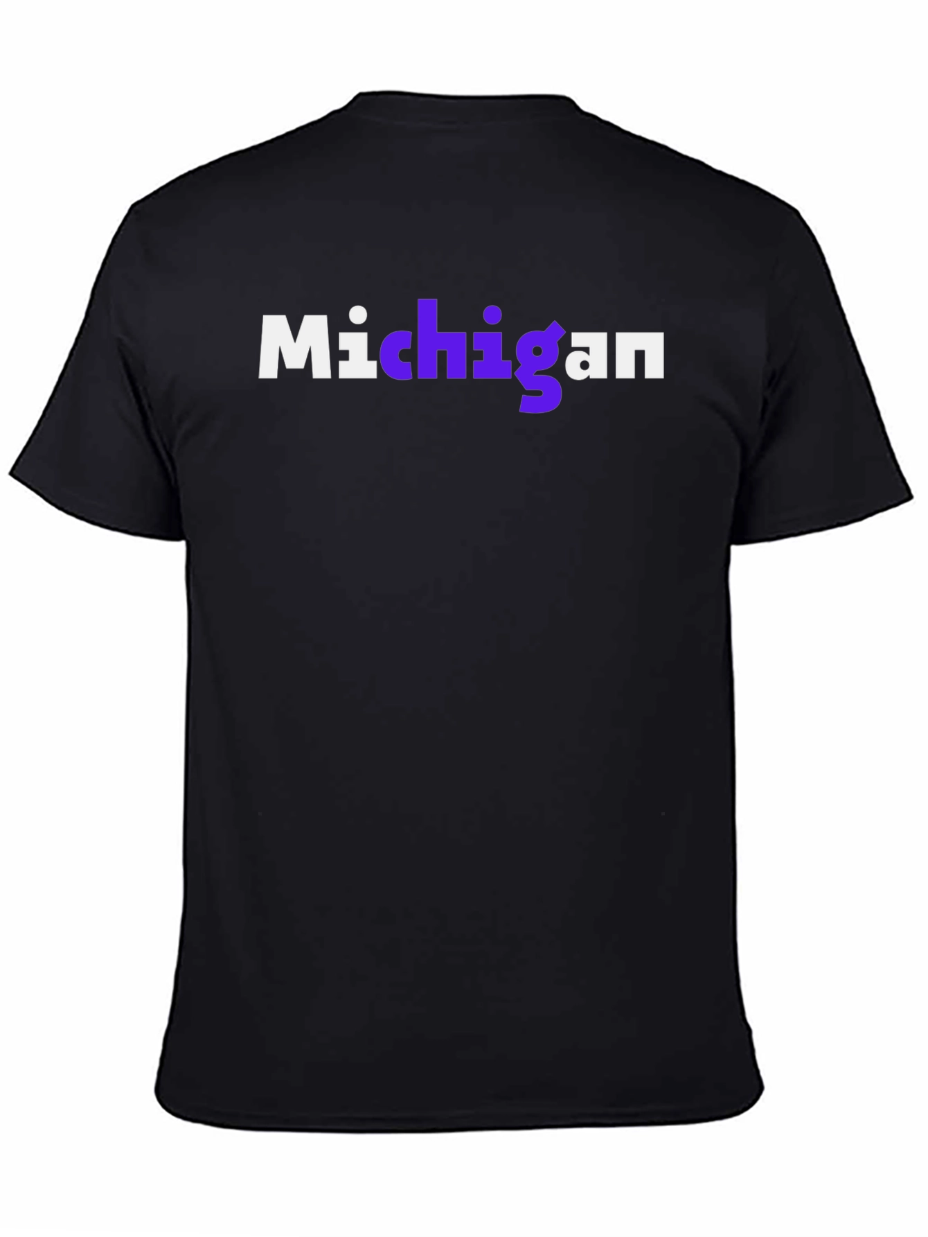 Michigan Graphic Tee - Black Cotton Shirt